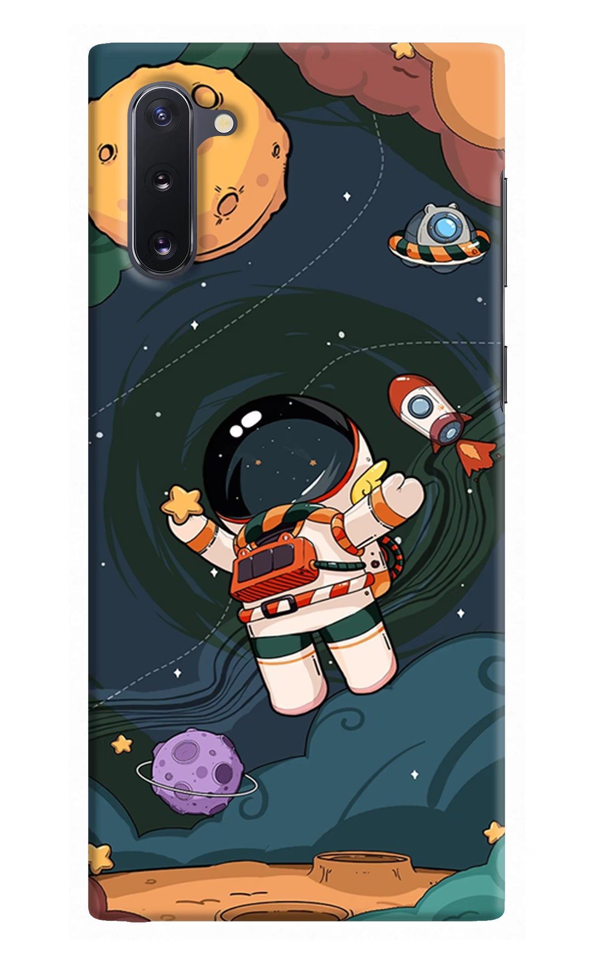 Cartoon Astronaut Samsung Note 10 Back Cover - Cartoon Astronaut Samsung Note 10 Hard Case Back Cover by Casekaro Cartoon Astronaut Samsung Note 10 Hard Case Back Cover by Casekaro