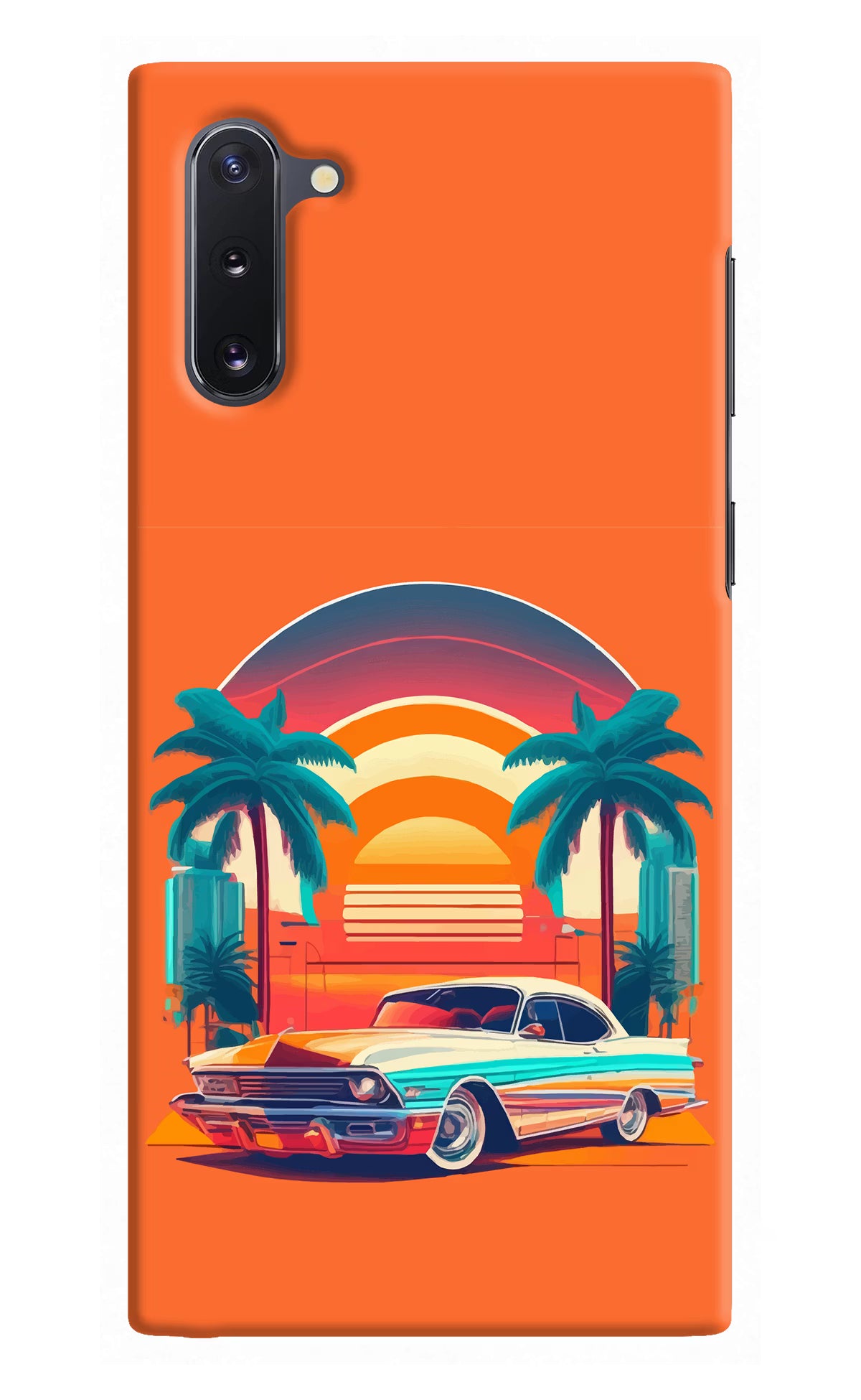 Palm Drive 80s Samsung Note 10 Back Cover - Palm Drive 80s Samsung Note 10 Hard Case Back Cover by Casekaro Palm Drive 80s Samsung Note 10 Hard Case Back Cover by Casekaro