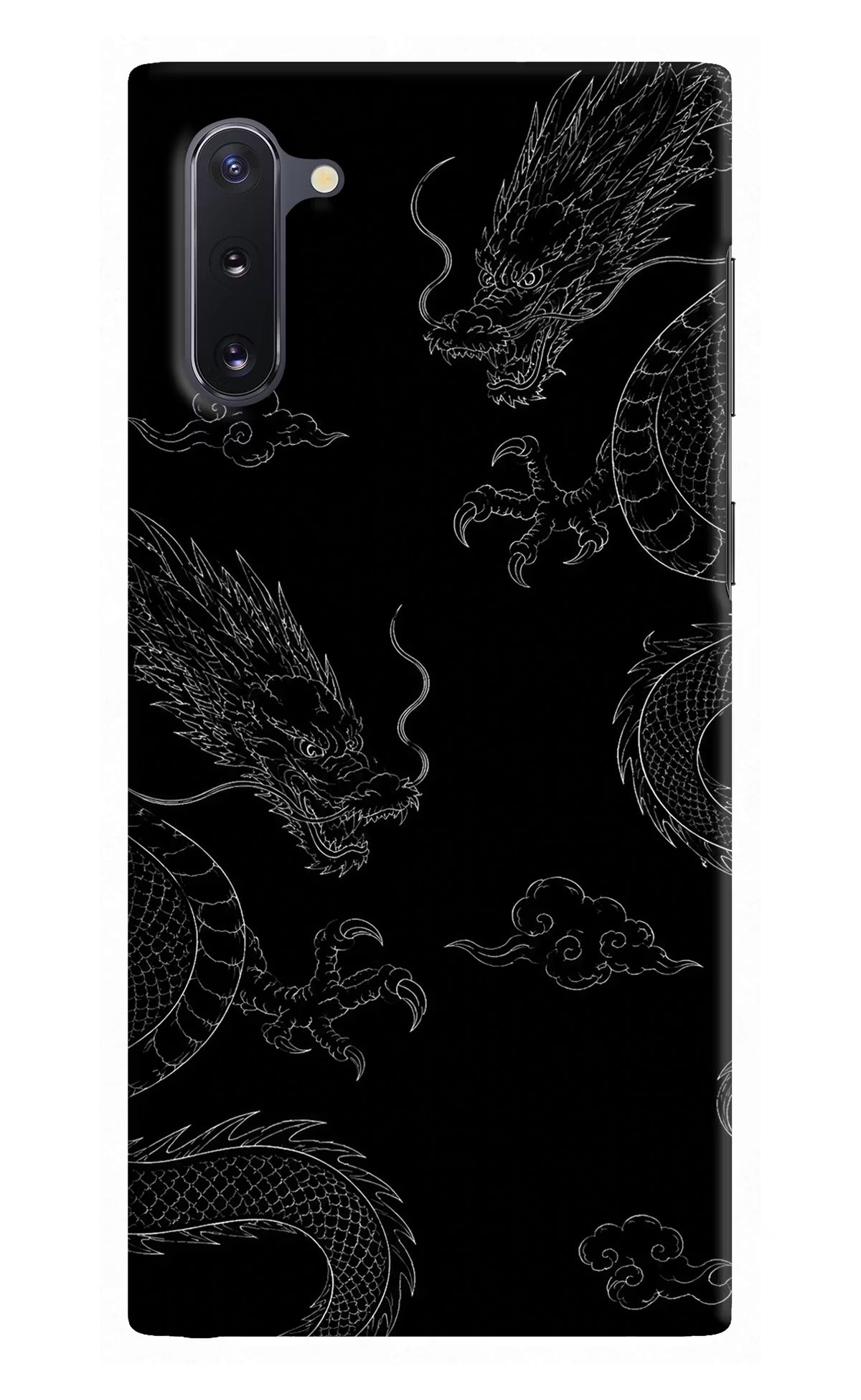 Twin Dragons Samsung Note 10 Back Cover - Twin Dragons Samsung Note 10 Hard Case Back Cover by Casekaro Twin Dragons Samsung Note 10 Hard Case Back Cover by Casekaro