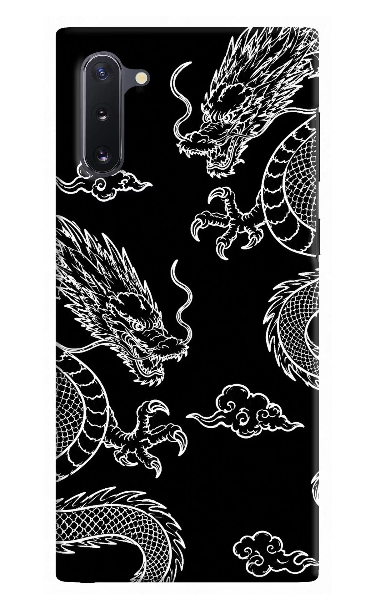Twin Dragons Samsung Note 10 Back Cover - Twin Dragons Samsung Note 10 Hard Case Back Cover by Casekaro Twin Dragons Samsung Note 10 Hard Case Back Cover by Casekaro