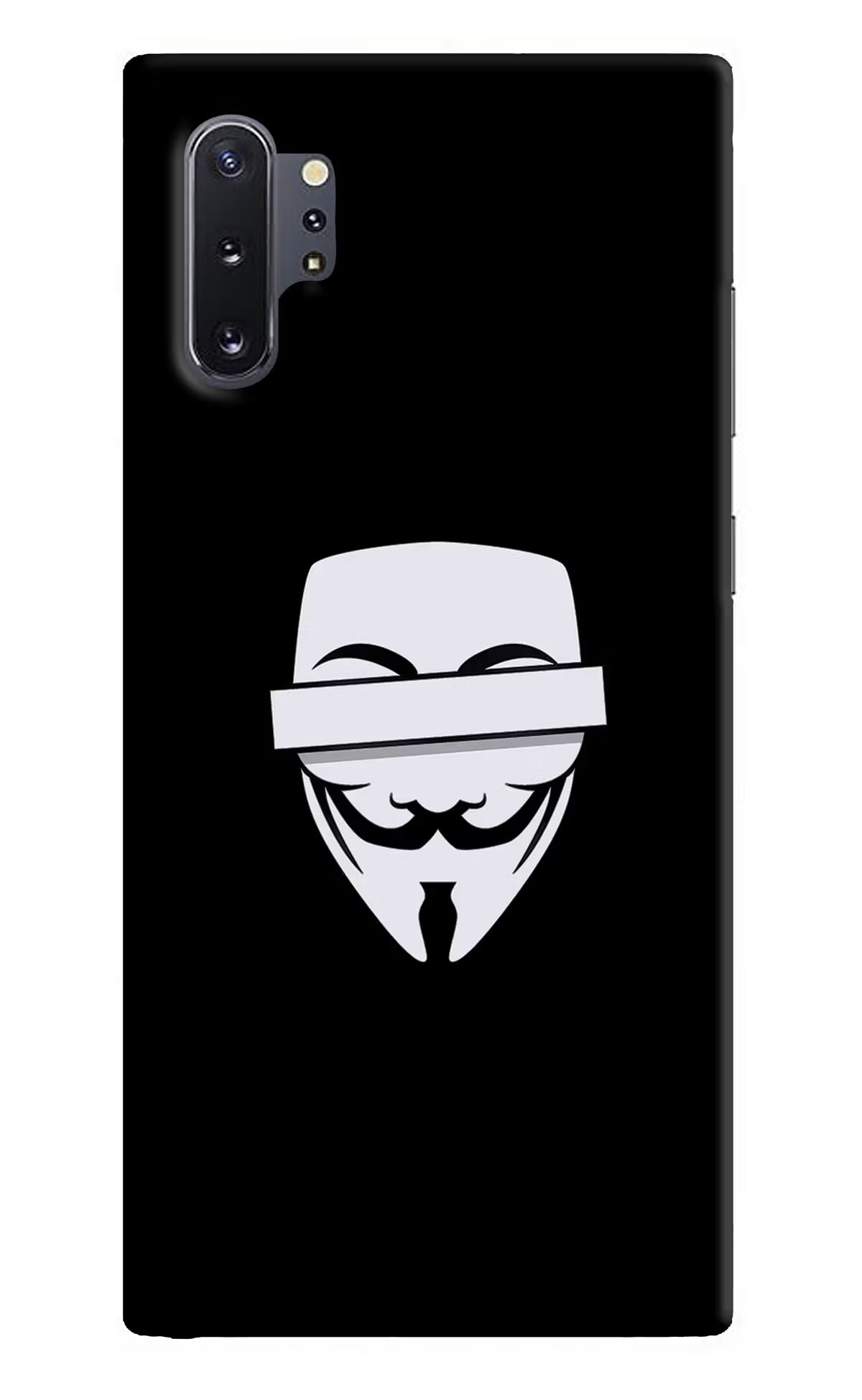 Anonymous Face Samsung Note 10 Plus Back Cover - Anonymous Face Samsung Note 10 Plus Hard Case Back Cover by Casekaro Anonymous Face Samsung Note 10 Plus Hard Case Back Cover by Casekaro