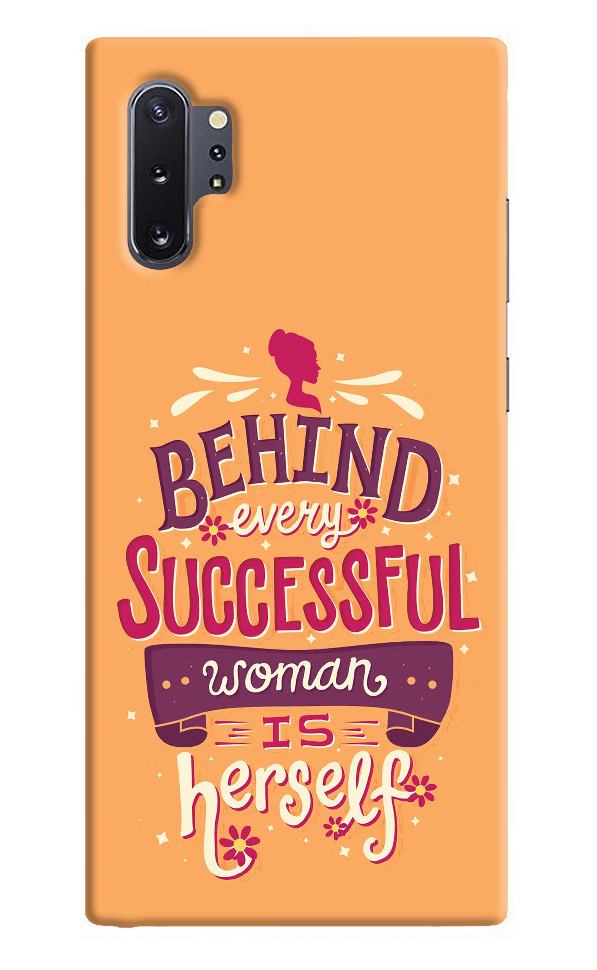Behind Every Successful Woman There Is Herself Samsung Note 10 Plus Back Cover - Behind Every Successful Woman There Is Herself Samsung Note 10 Plus Hard Case Back Cover by Casekaro Behind Every Successful Woman There Is Herself Samsung Note 10 Plus Hard Case Back Cover by Casekaro
