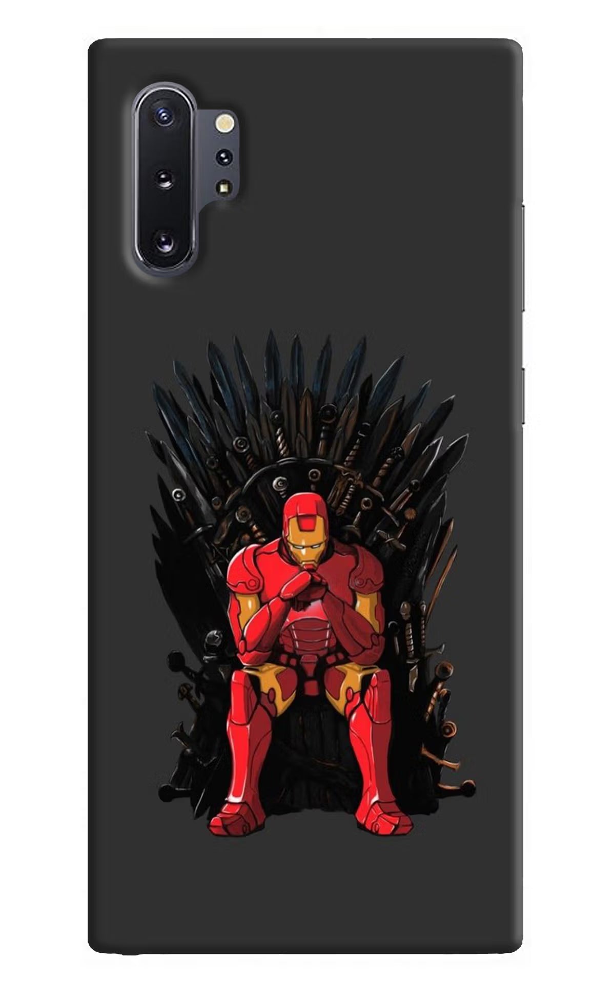 Ironman Throne Samsung Note 10 Plus Back Cover - Ironman Throne Samsung Note 10 Plus Hard Case Back Cover by Casekaro Ironman Throne Samsung Note 10 Plus Hard Case Back Cover by Casekaro