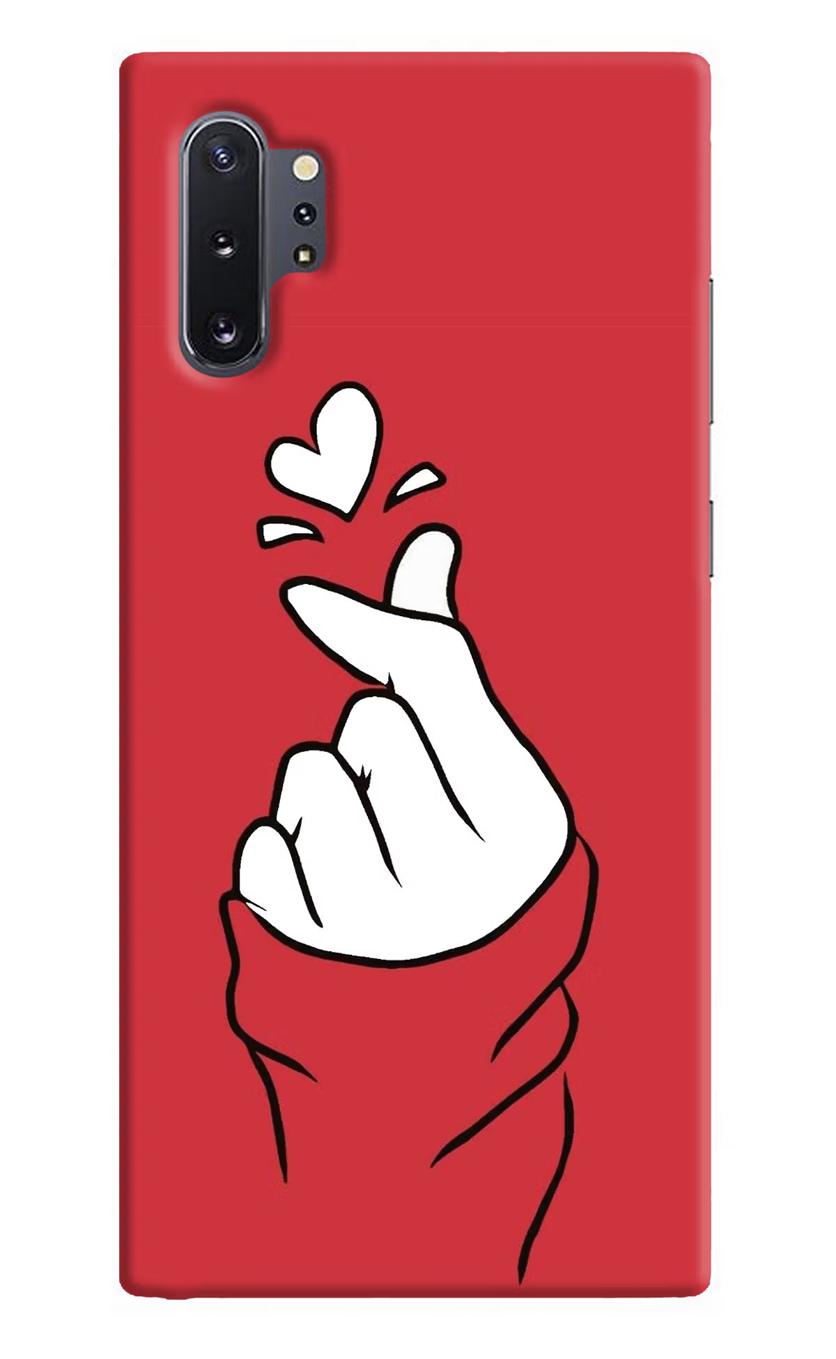 Korean Love Sign Samsung Note 10 Plus Back Cover - Korean Love Sign Samsung Note 10 Plus Hard Case Back Cover by Casekaro Korean Love Sign Samsung Note 10 Plus Hard Case Back Cover by Casekaro