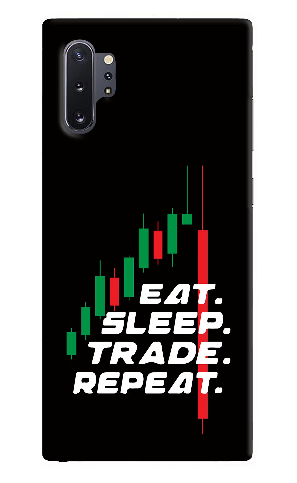 Eat Sleep Trade Repeat Samsung Note 10 Plus Back Cover - Eat Sleep Trade Repeat Samsung Note 10 Plus Hard Case Back Cover by Casekaro Eat Sleep Trade Repeat Samsung Note 10 Plus Hard Case Back Cover by Casekaro