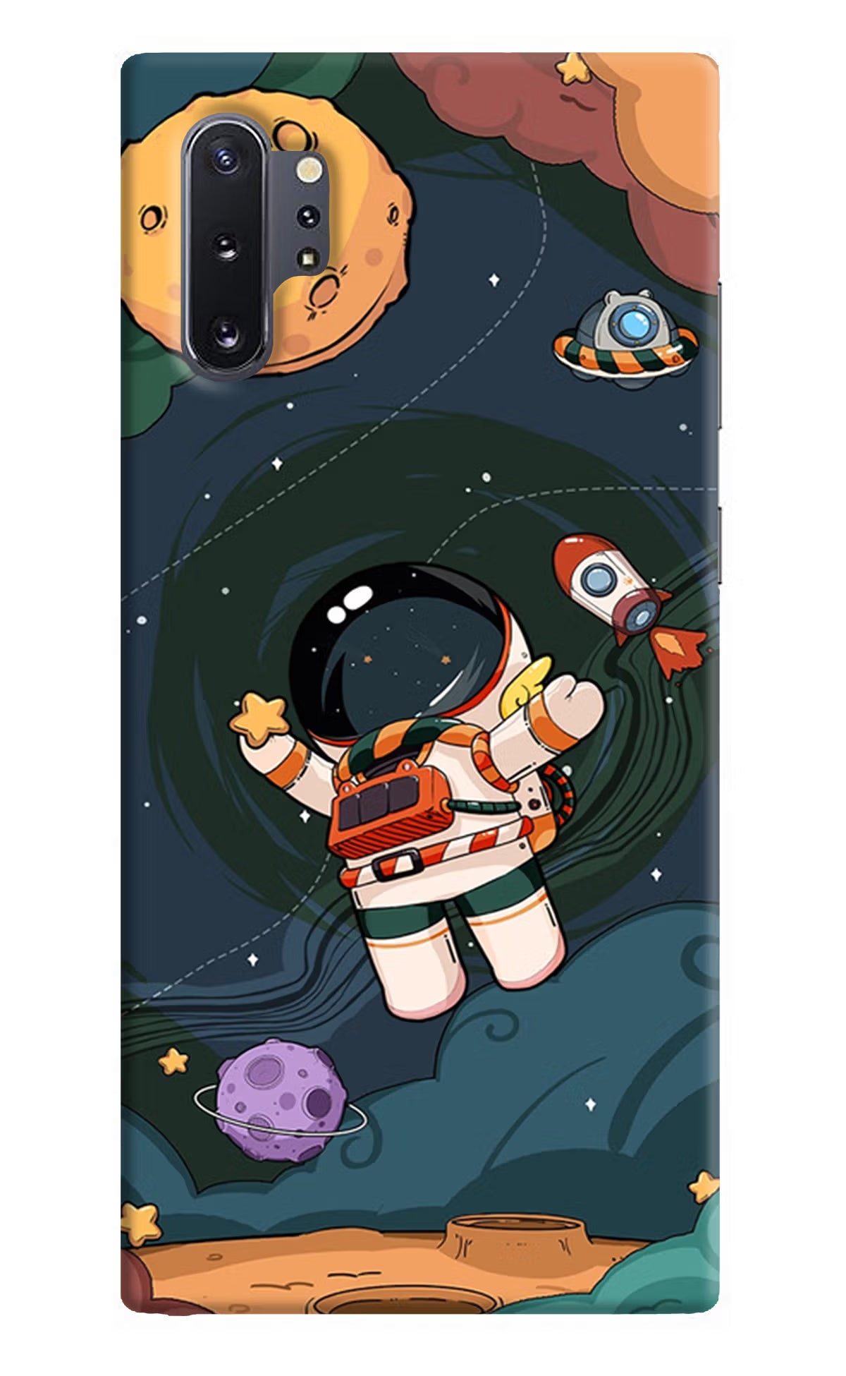 Cartoon Astronaut Samsung Note 10 Plus Back Cover - Cartoon Astronaut Samsung Note 10 Plus Hard Case Back Cover by Casekaro Cartoon Astronaut Samsung Note 10 Plus Hard Case Back Cover by Casekaro