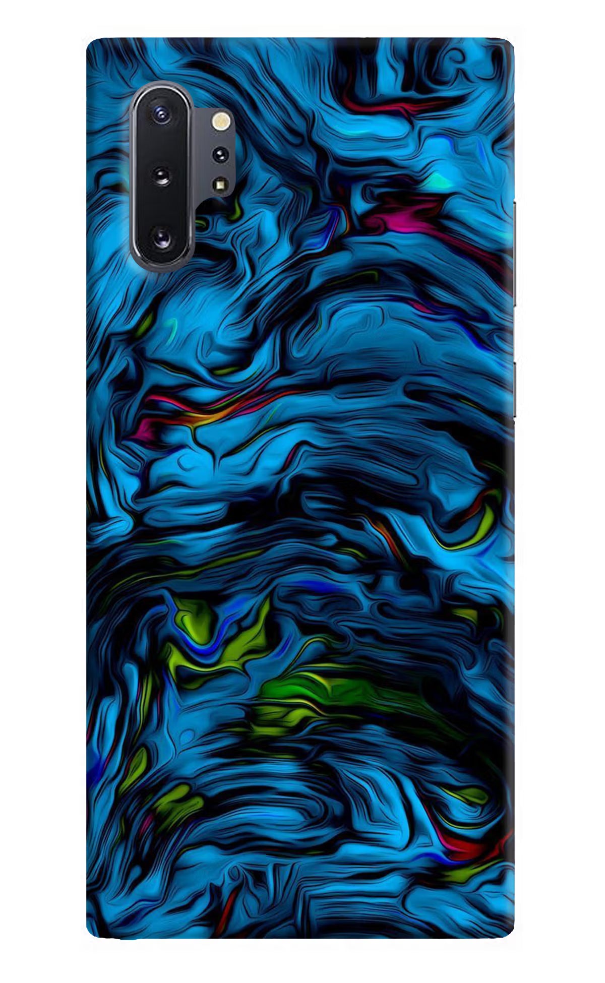 Dark Blue Abstract Samsung Note 10 Plus Back Cover - Dark Blue Abstract Samsung Note 10 Plus Hard Case Back Cover by Casekaro Dark Blue Abstract Samsung Note 10 Plus Hard Case Back Cover by Casekaro