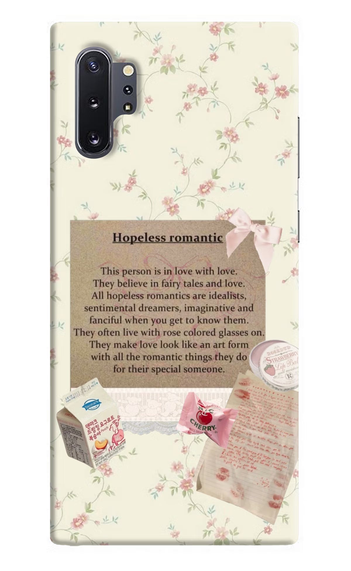 Hopeless Romantic Samsung Note 10 Plus Back Cover - Hopeless Romantic Samsung Note 10 Plus Hard Case Back Cover by Casekaro Hopeless Romantic Samsung Note 10 Plus Hard Case Back Cover by Casekaro