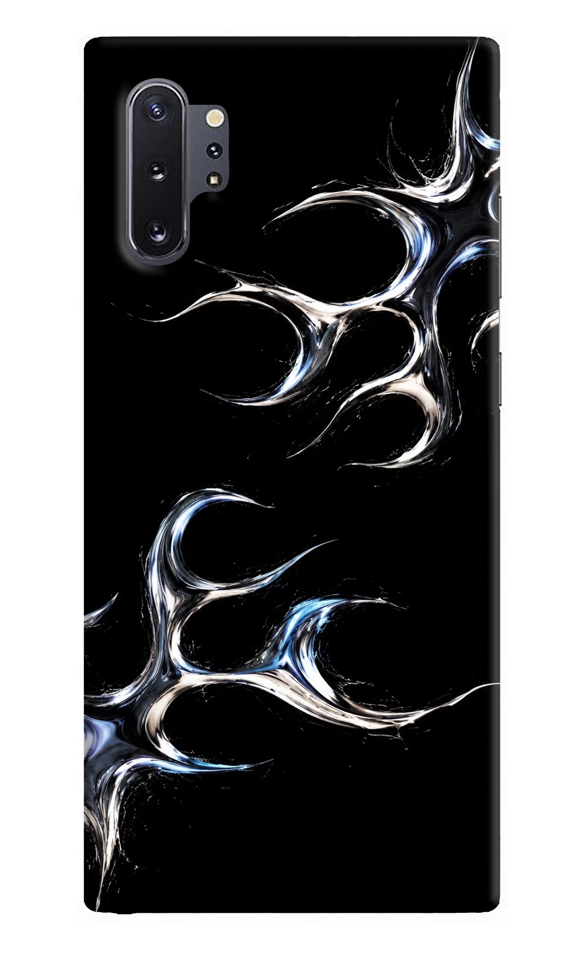 Chrome Tribal Samsung Note 10 Plus Back Cover - Chrome Tribal Samsung Note 10 Plus Hard Case Back Cover by Casekaro Chrome Tribal Samsung Note 10 Plus Hard Case Back Cover by Casekaro