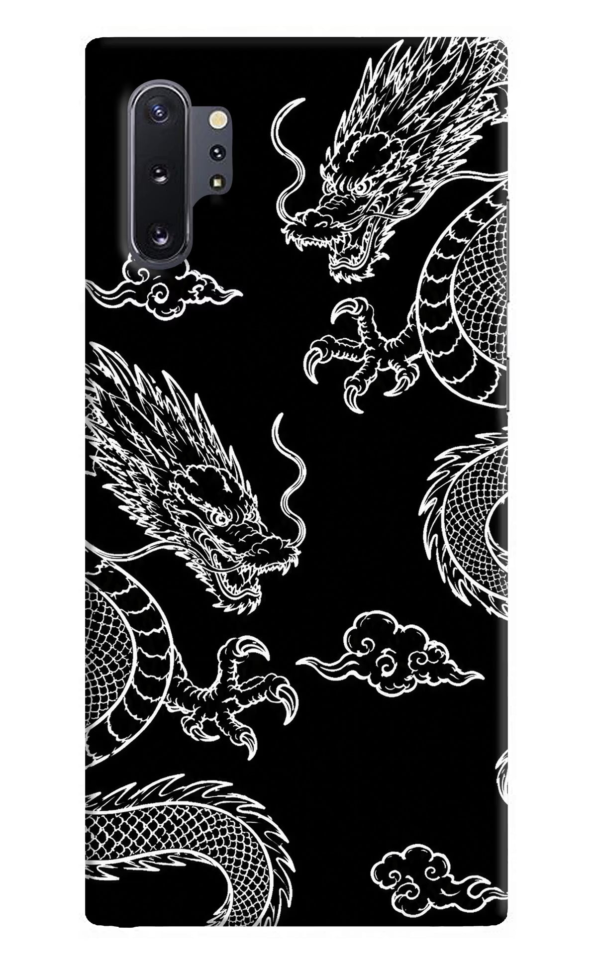 Twin Dragons Samsung Note 10 Plus Back Cover - Twin Dragons Samsung Note 10 Plus Hard Case Back Cover by Casekaro Twin Dragons Samsung Note 10 Plus Hard Case Back Cover by Casekaro