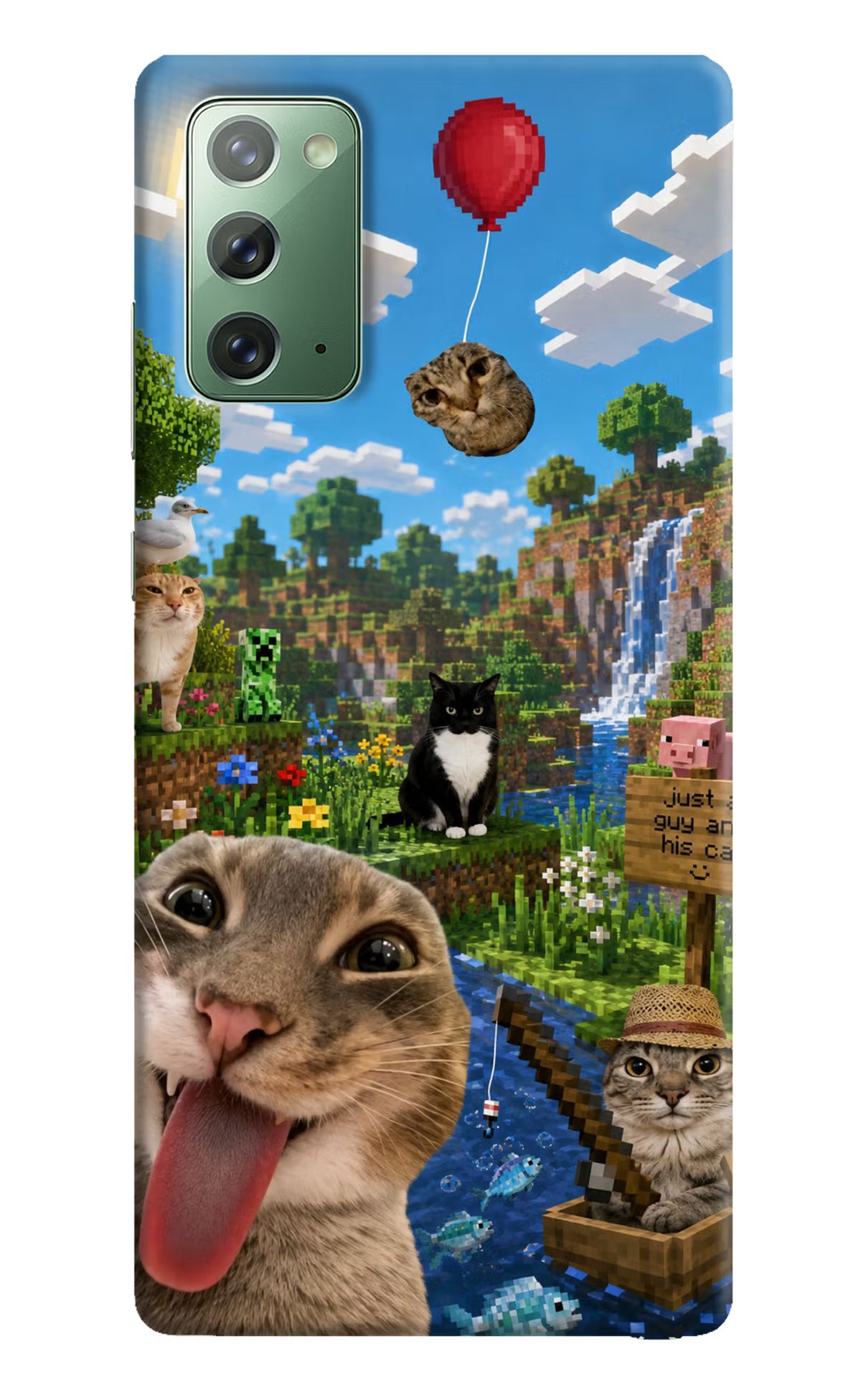 Minecraft Cat Chaos Samsung Note 20 Back Cover - Minecraft Cat Chaos Samsung Note 20 Back Cover Minecraft Cat Chaos Samsung Note 20 Back Cover