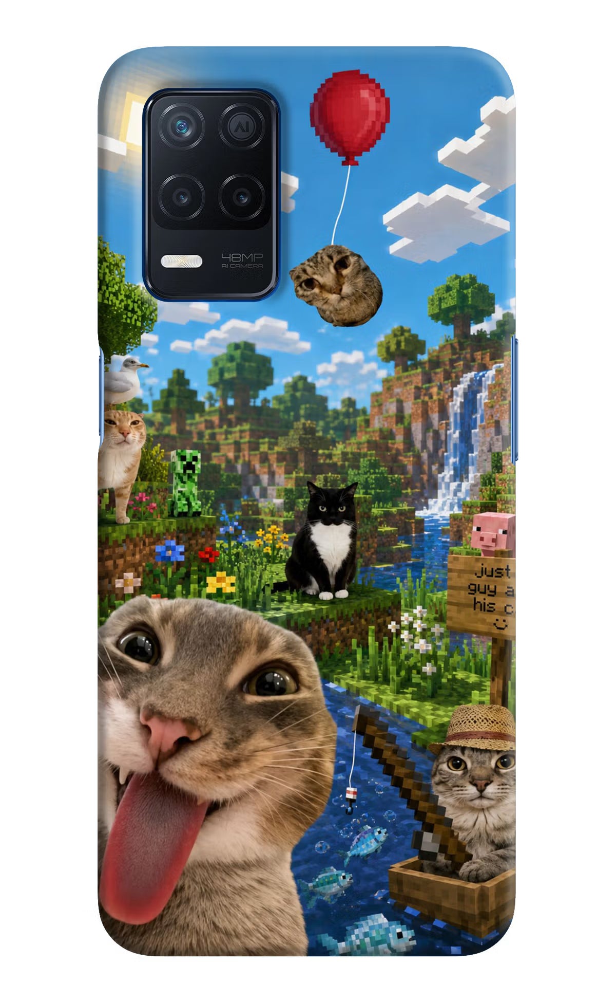 Minecraft Cat Chaos Realme Narzo 30 5G Back Cover - Minecraft Cat Chaos Realme Narzo 30 5G Back Cover Minecraft Cat Chaos Realme Narzo 30 5G Back Cover