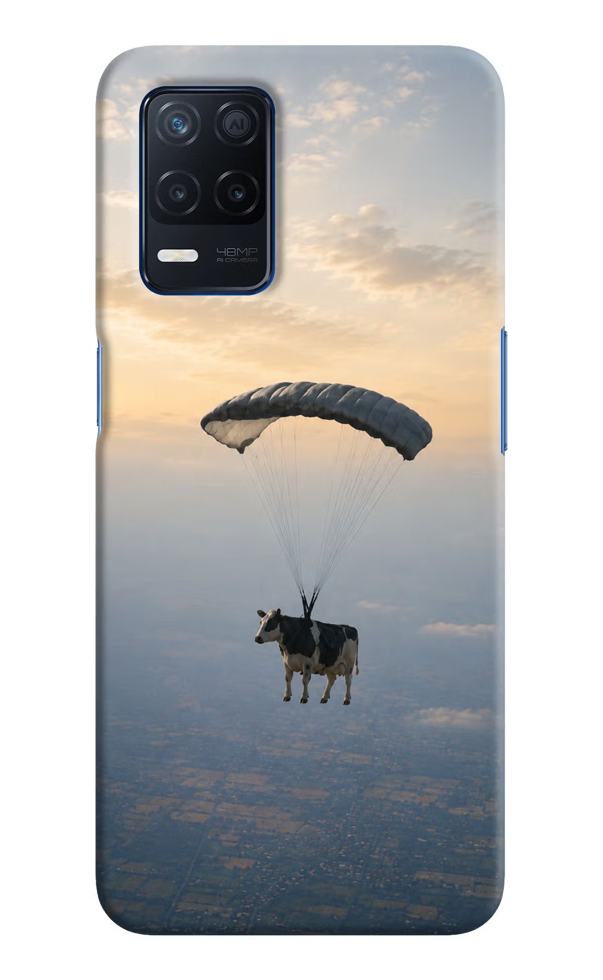 Skydiving Cow Realme Narzo 30 5G Back Cover - Skydiving Cow Realme Narzo 30 5G Back Cover Skydiving Cow Realme Narzo 30 5G Back Cover