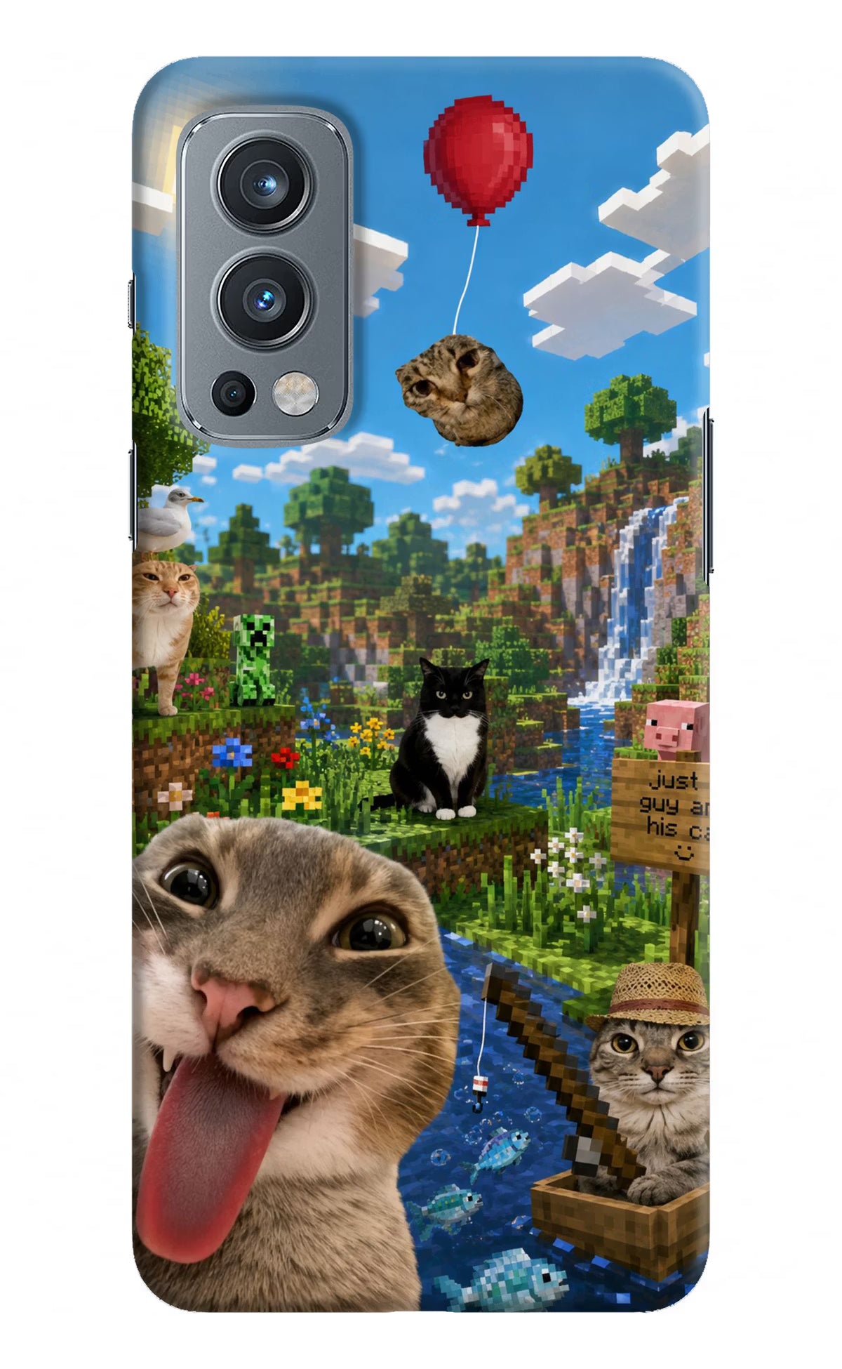 Minecraft Cat Chaos OnePlus Nord 2 5G Back Cover - Minecraft Cat Chaos OnePlus Nord 2 5G Back Cover Minecraft Cat Chaos OnePlus Nord 2 5G Back Cover
