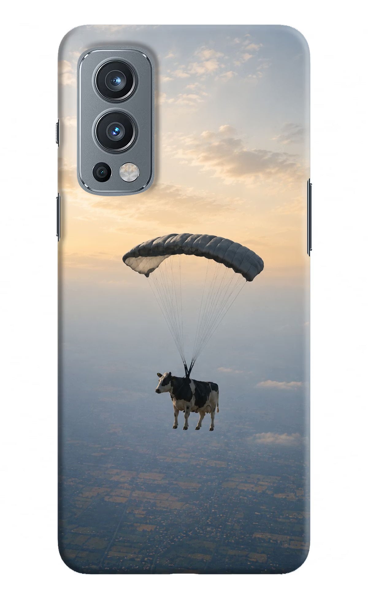 Skydiving Cow OnePlus Nord 2 5G Back Cover - Skydiving Cow OnePlus Nord 2 5G Back Cover Skydiving Cow OnePlus Nord 2 5G Back Cover