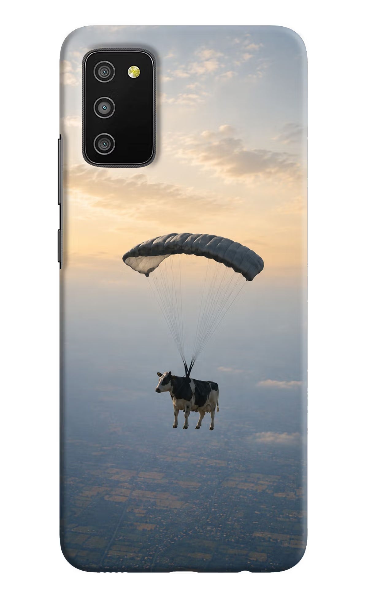 Skydiving Cow Samsung M02s Back Cover - Skydiving Cow Samsung M02s Back Cover Skydiving Cow Samsung M02s Back Cover