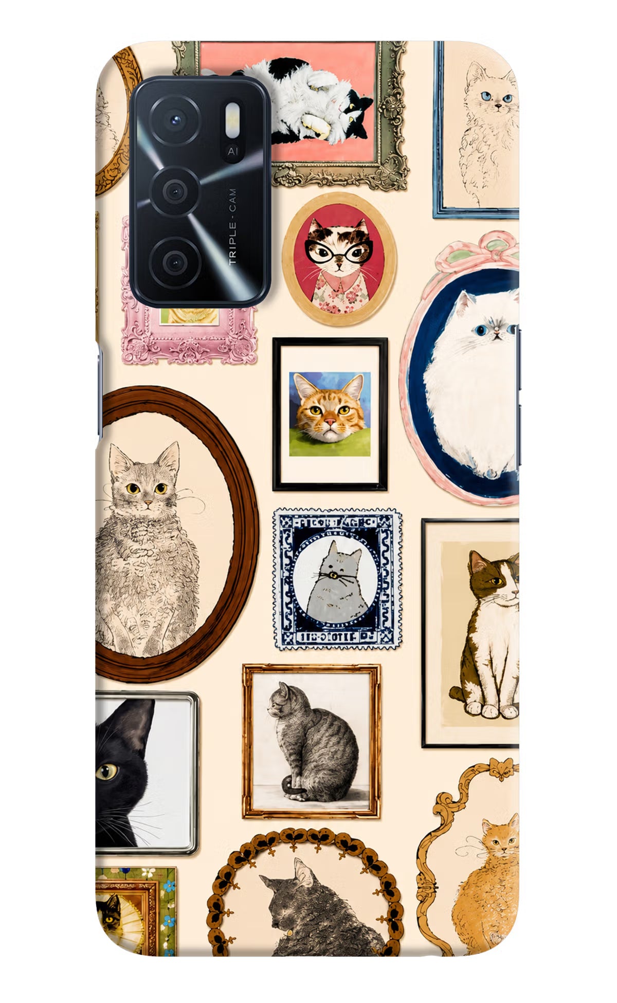 Mirror Cats Oppo A16 Back Cover - Mirror Cats Oppo A16 Back Cover Mirror Cats Oppo A16 Back Cover