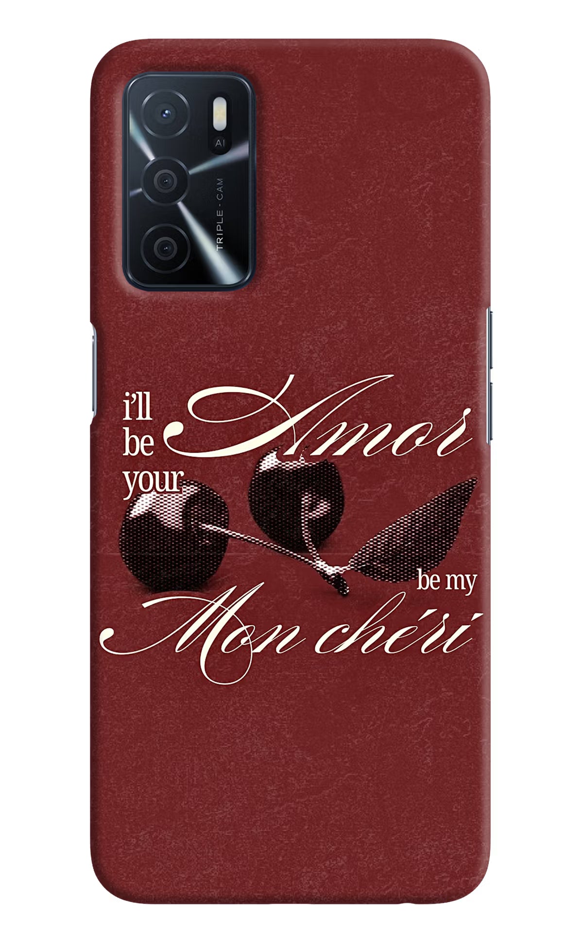 Velvet Cherry Oppo A16 Back Cover - Velvet Cherry Oppo A16 Back Cover Velvet Cherry Oppo A16 Back Cover