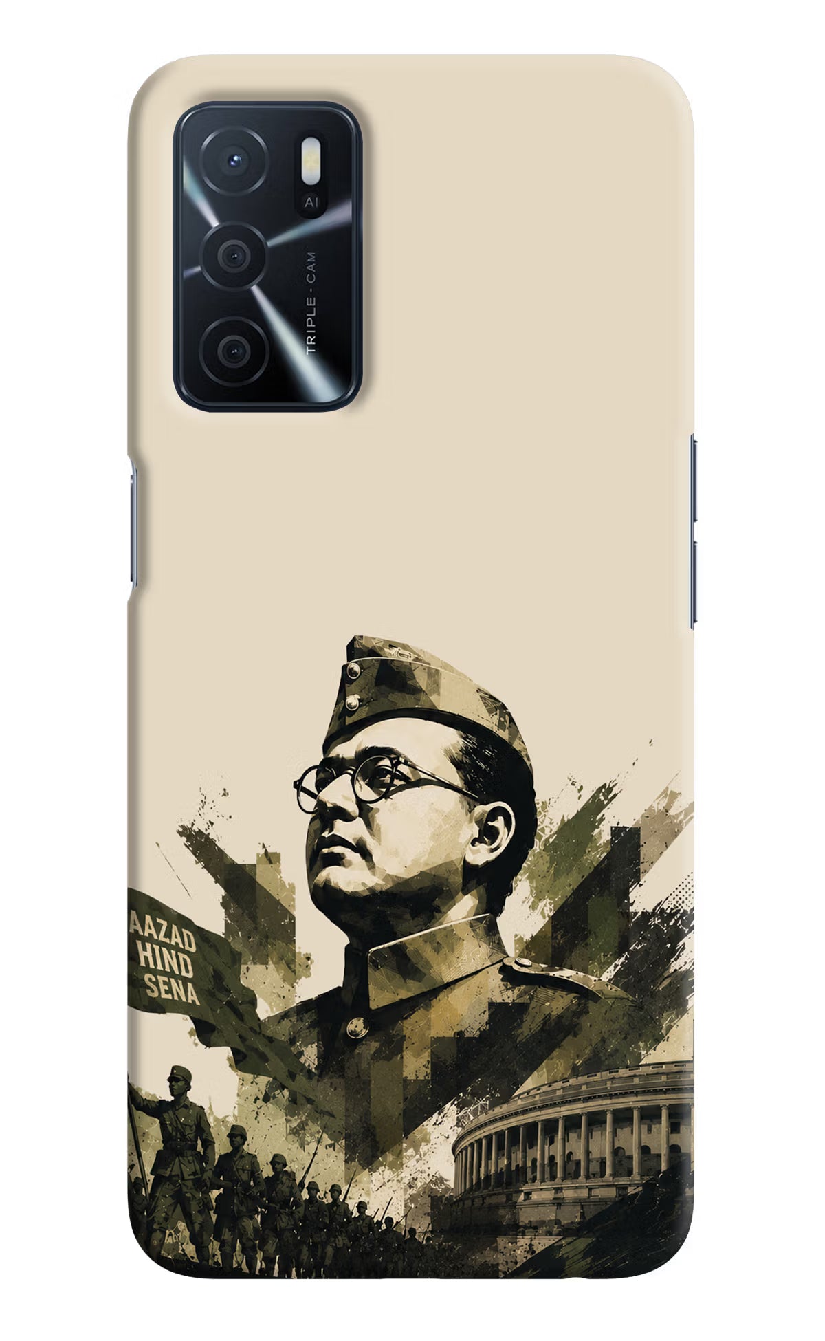 Netaji Rising Oppo A16 Back Cover - Netaji Rising Oppo A16 Back Cover Netaji Rising Oppo A16 Back Cover