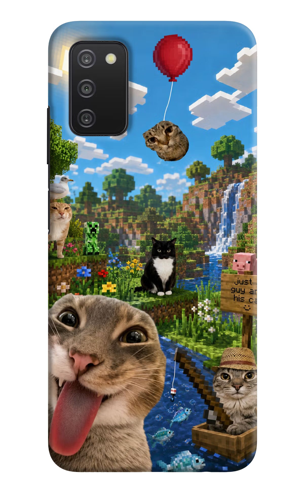 Minecraft Cat Chaos Samsung A03s Back Cover - Minecraft Cat Chaos Samsung A03s Back Cover Minecraft Cat Chaos Samsung A03s Back Cover