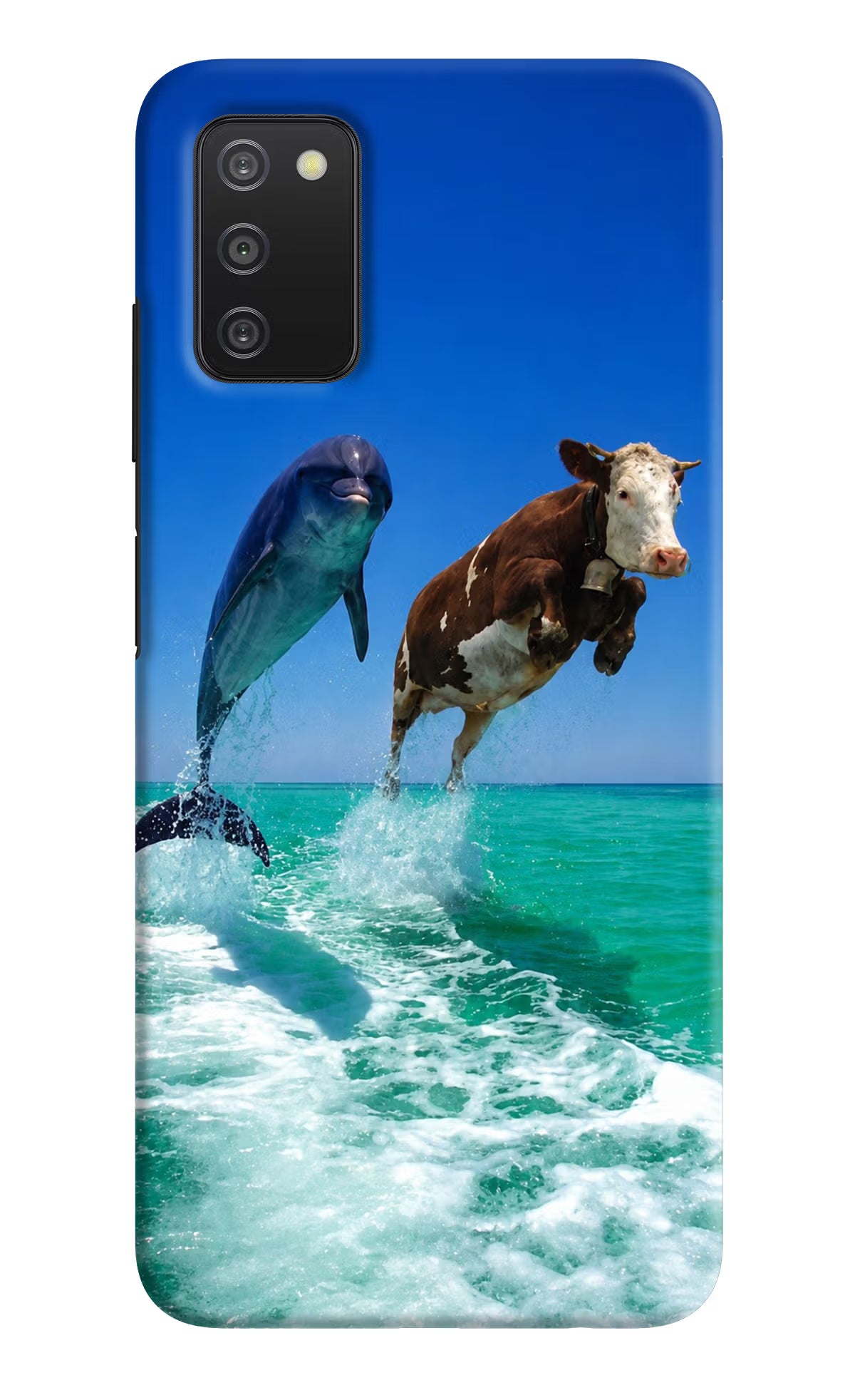 Dolphin vs Cow Samsung A03s Back Cover - Dolphin vs Cow Samsung A03s Back Cover Dolphin vs Cow Samsung A03s Back Cover