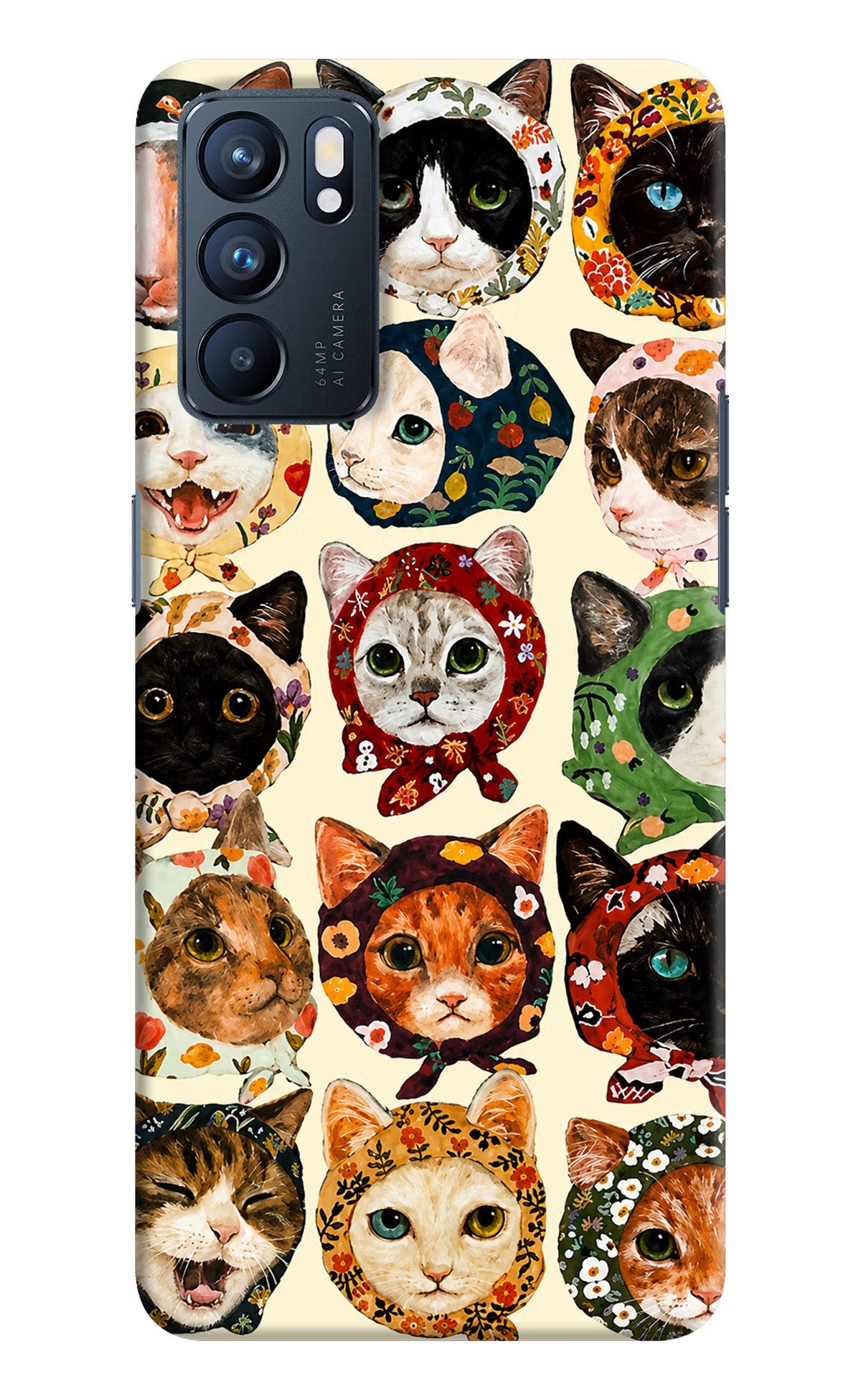 Cool Cat Oppo Reno6 5G Back Cover - Cool Cat Oppo Reno6 5G Back Cover Cool Cat Oppo Reno6 5G Back Cover