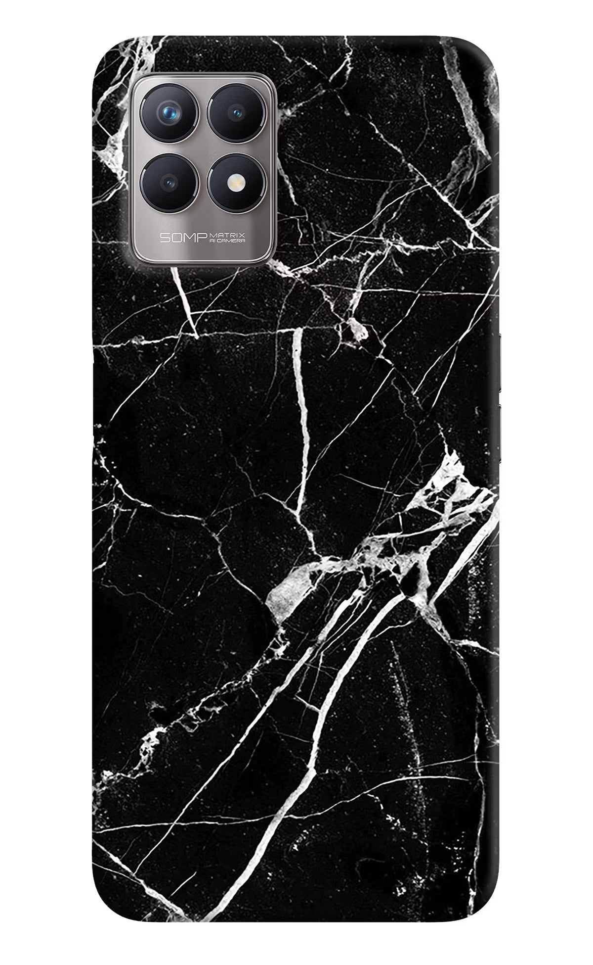 Black Marble Pattern Realme 8i Back Cover - Black Marble Pattern Realme 8i Back Cover Black Marble Pattern Realme 8i Back Cover
