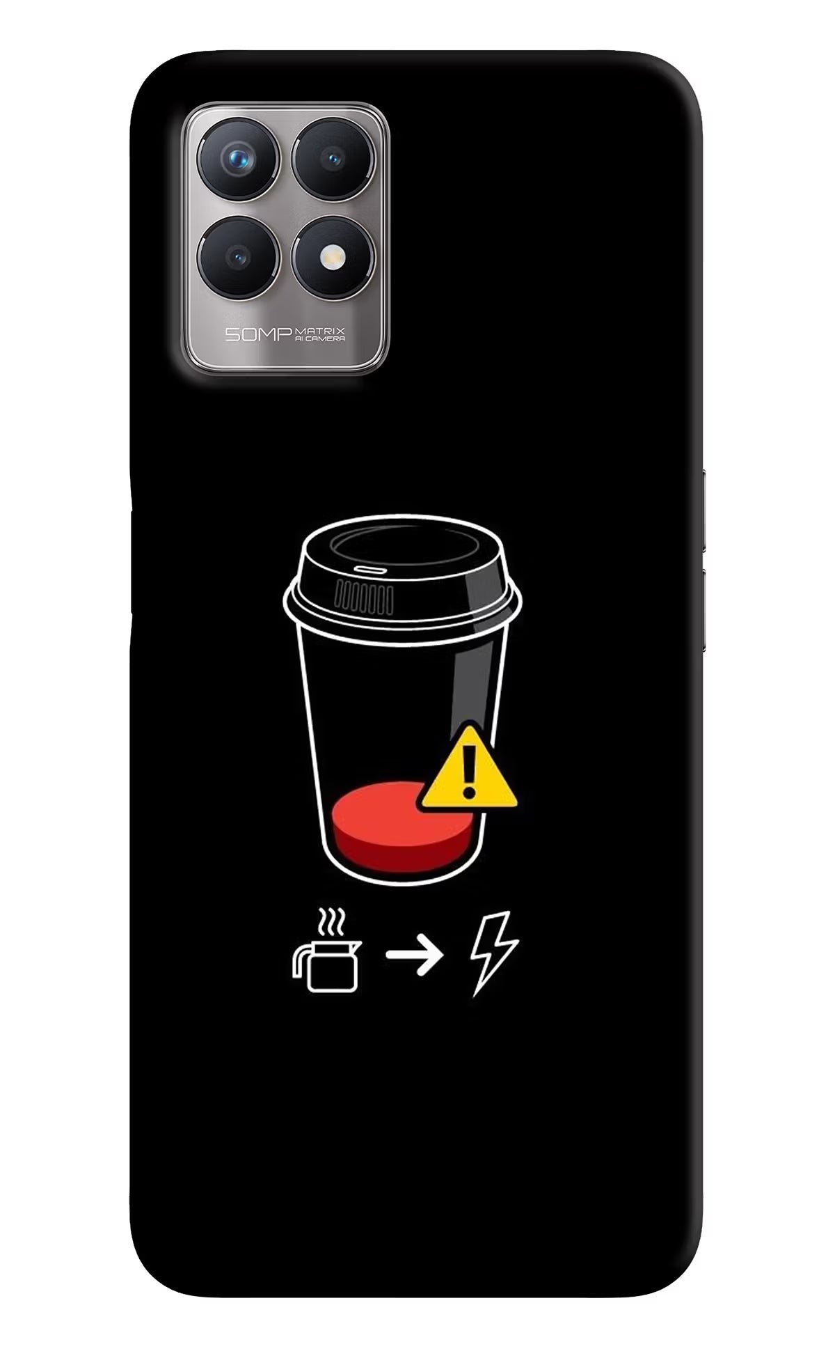 Coffee Realme 8i Back Cover - Coffee Realme 8i Back Cover Coffee Realme 8i Back Cover