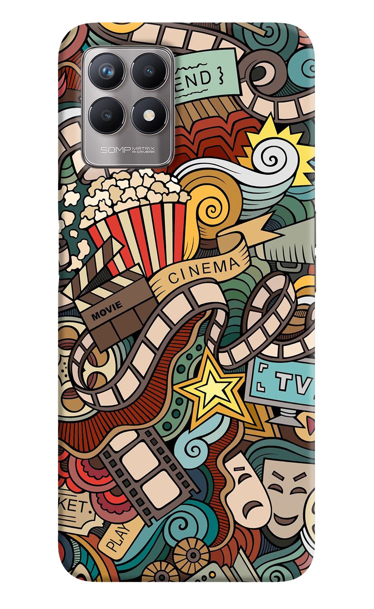 Cinema Abstract Realme 8i Back Cover - Cinema Abstract Realme 8i Back Cover Cinema Abstract Realme 8i Back Cover