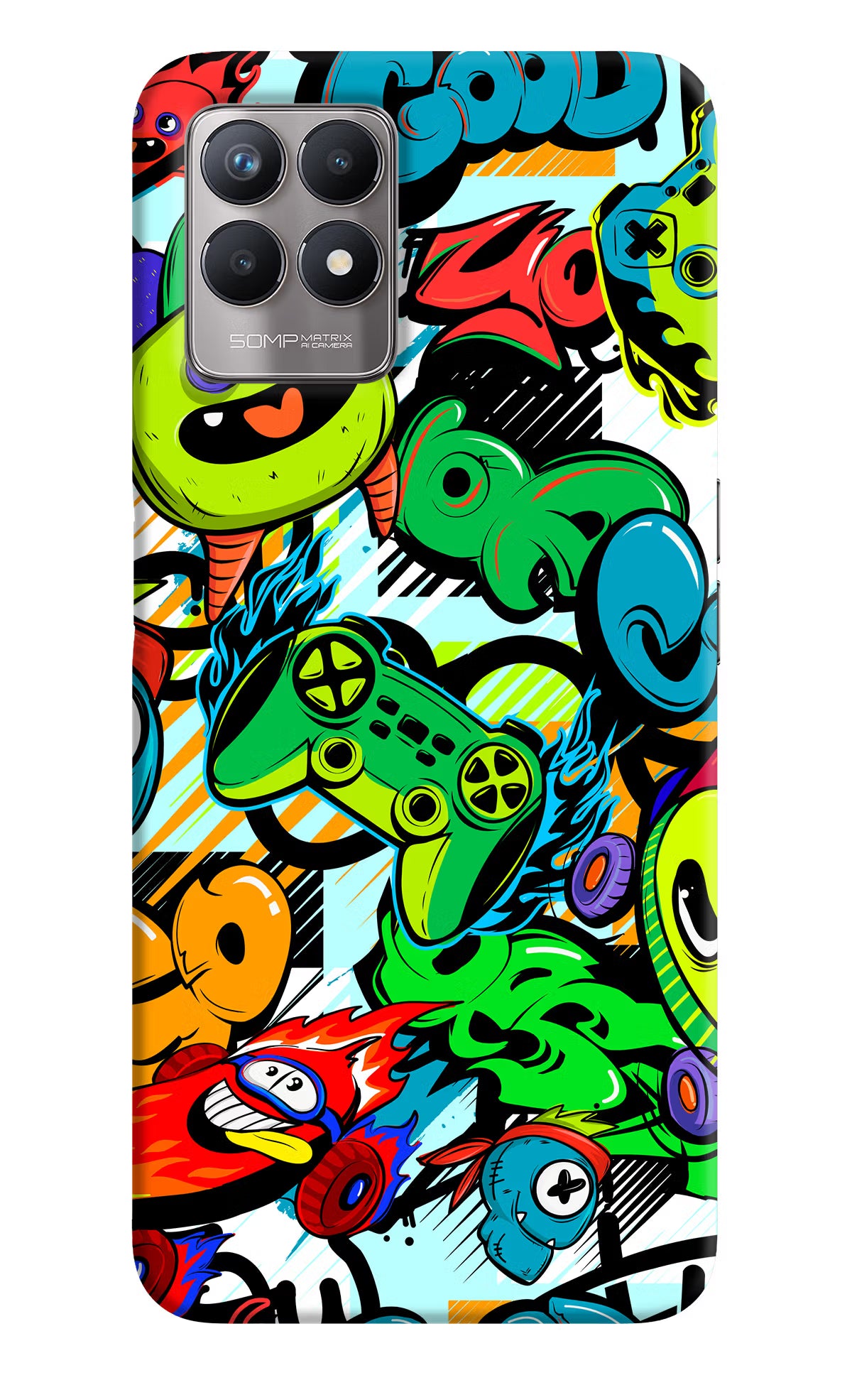 Game Doodle Realme 8i Back Cover - Game Doodle Realme 8i Back Cover Game Doodle Realme 8i Back Cover