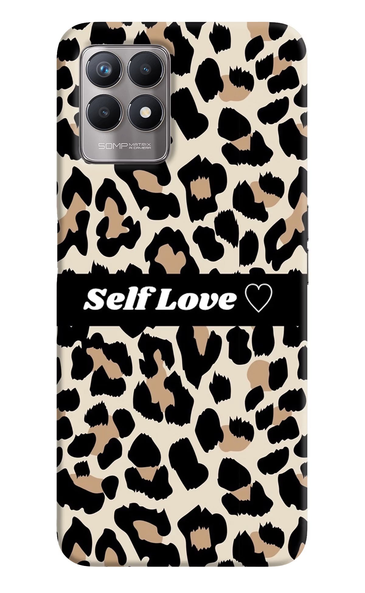 Leopard Print Self Love Realme 8i Back Cover - Leopard Print Self Love Realme 8i Back Cover Leopard Print Self Love Realme 8i Back Cover