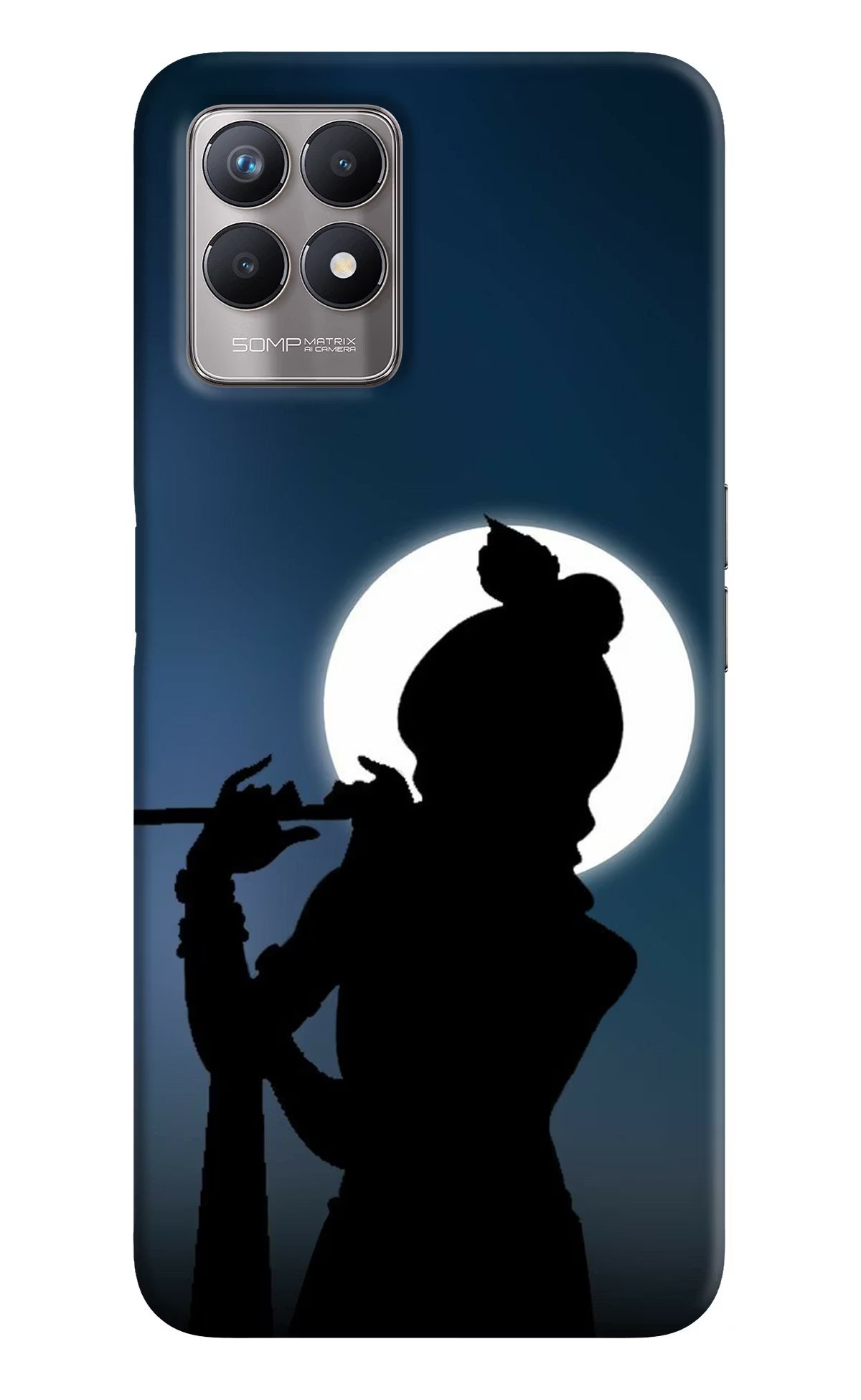 Shri Krishna Silhouette Realme 8i Back Cover - Shri Krishna Silhouette Realme 8i Back Cover Shri Krishna Silhouette Realme 8i Back Cover