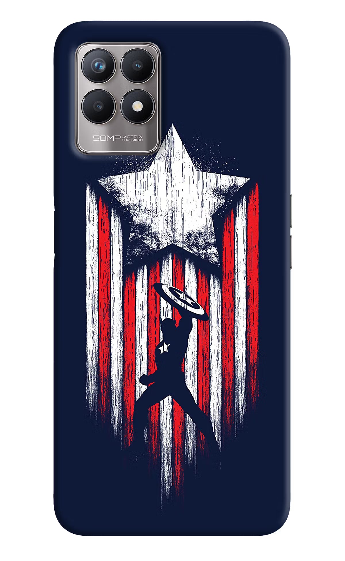 Captain America Marvel Art Realme 8i Back Cover - Captain America Marvel Art Realme 8i Back Cover Captain America Marvel Art Realme 8i Back Cover
