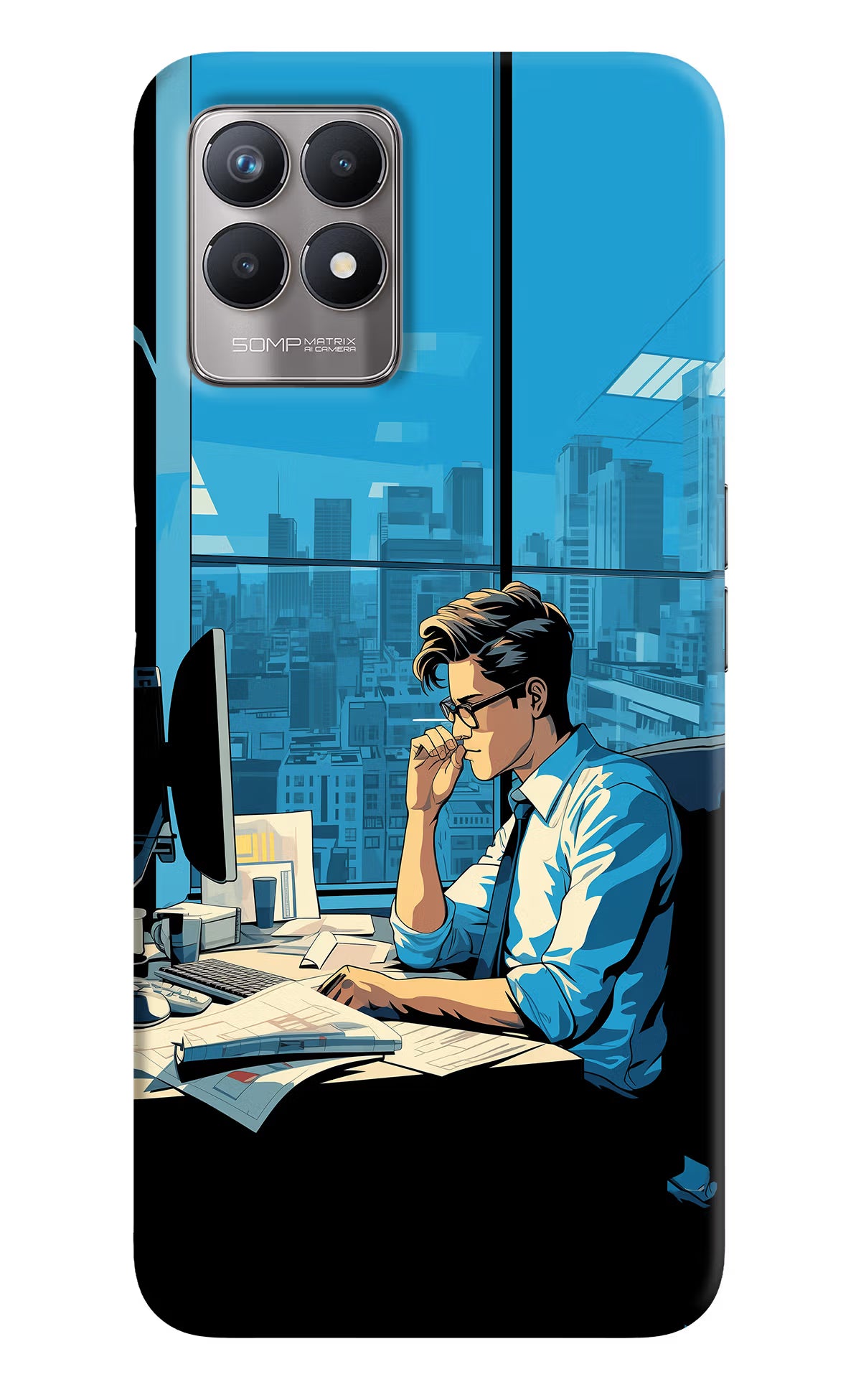 Focused Hustler (AI Generated) Realme 8i Back Cover - Focused Hustler (AI Generated) Realme 8i Back Cover Focused Hustler (AI Generated) Realme 8i Back Cover