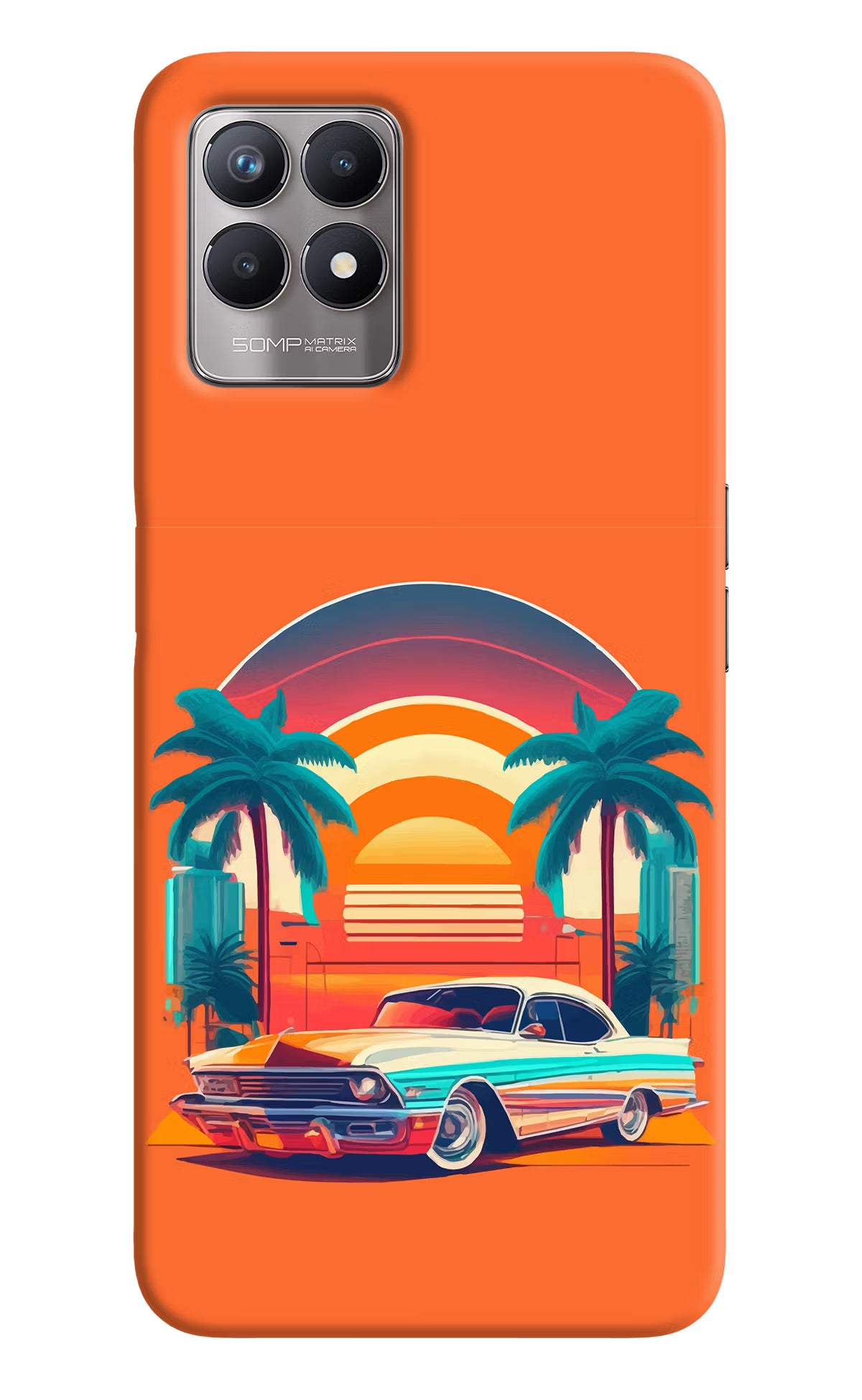 Palm Drive 80s Realme 8i Back Cover - Palm Drive 80s Realme 8i Back Cover Palm Drive 80s Realme 8i Back Cover
