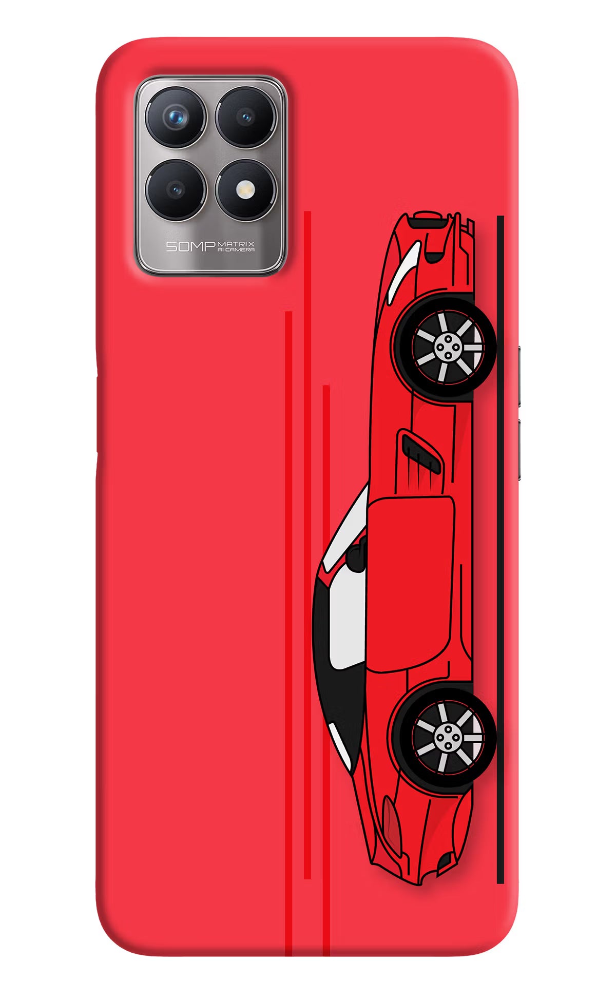 Red Velocity Realme 8i Back Cover - Red Velocity Realme 8i Back Cover Red Velocity Realme 8i Back Cover