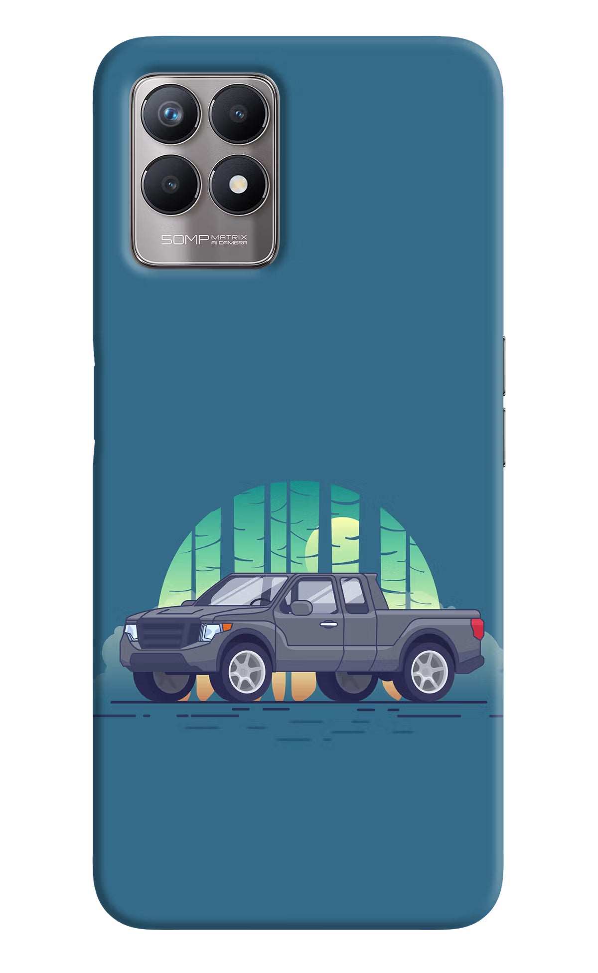 Retro Garage Vibe Realme 8i Back Cover - Retro Garage Vibe Realme 8i Back Cover Retro Garage Vibe Realme 8i Back Cover