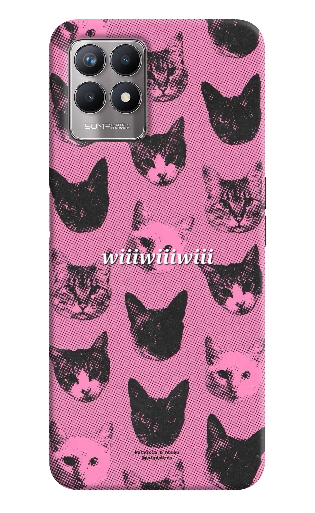Pink Cats Realme 8i Back Cover - Pink Cats Realme 8i Back Cover Pink Cats Realme 8i Back Cover