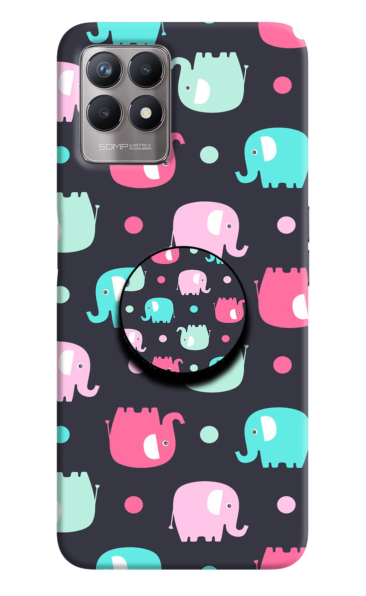 Baby Elephants Realme 8i Pop Case - Baby Elephants Realme 8i Pop Case Baby Elephants Realme 8i Pop Case