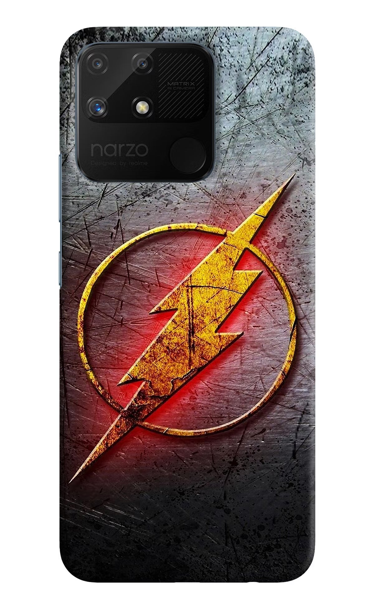 Flash Realme Narzo 50A Back Cover - Flash Realme Narzo 50A Hard Case Back Cover by Casekaro Flash Realme Narzo 50A Hard Case Back Cover by Casekaro