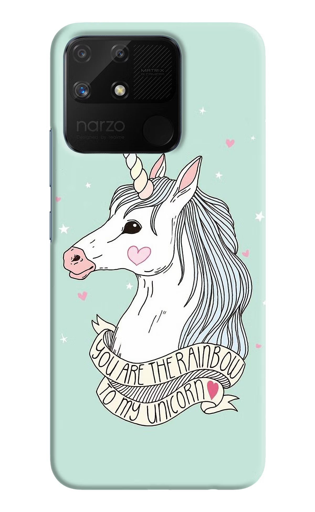 Unicorn Wallpaper Realme Narzo 50A Back Cover - Unicorn Wallpaper Realme Narzo 50A Hard Case Back Cover by Casekaro Unicorn Wallpaper Realme Narzo 50A Hard Case Back Cover by Casekaro