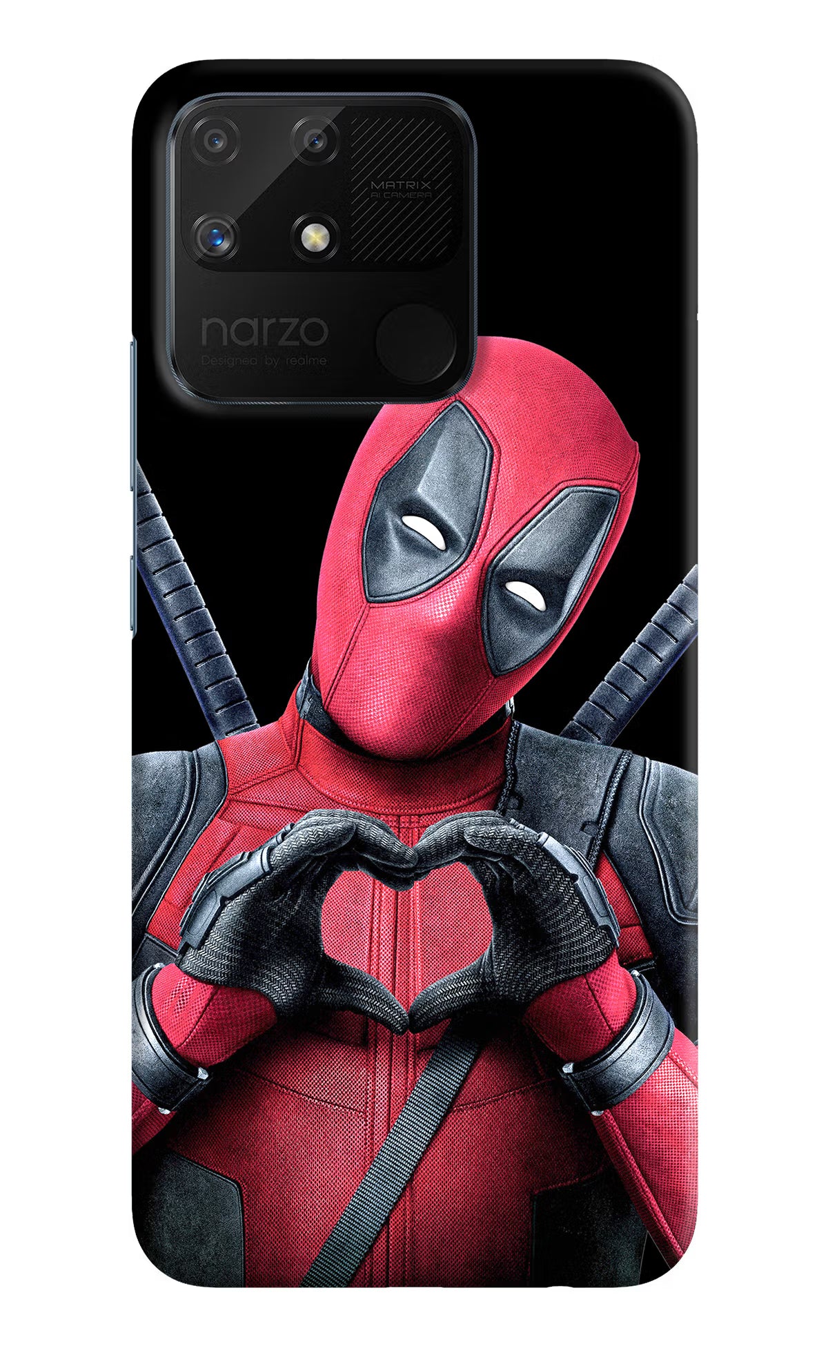 Deadpool Realme Narzo 50A Back Cover - Deadpool Realme Narzo 50A Hard Case Back Cover by Casekaro Deadpool Realme Narzo 50A Hard Case Back Cover by Casekaro