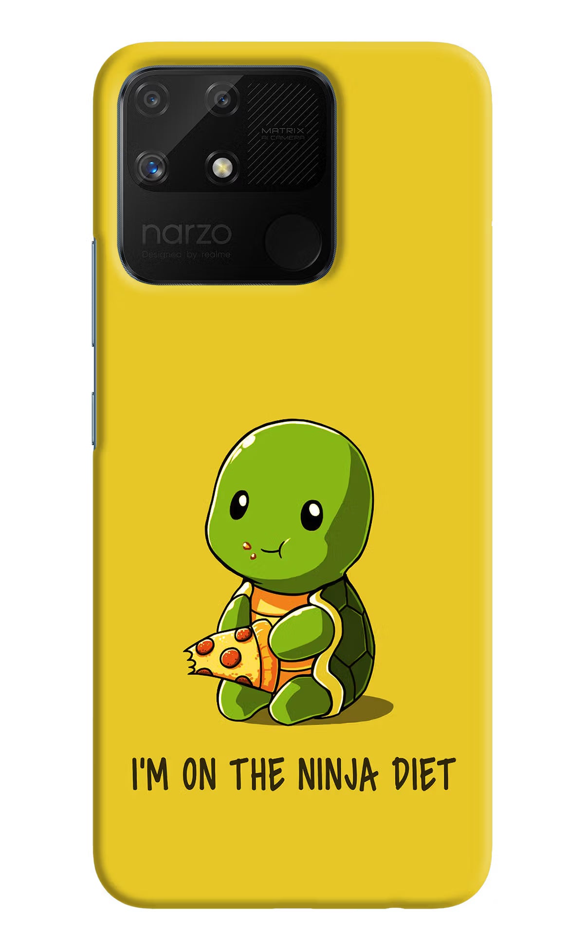 I'm on Ninja Diet Realme Narzo 50A Back Cover - I'm on Ninja Diet Realme Narzo 50A Hard Case Back Cover by Casekaro I'm on Ninja Diet Realme Narzo 50A Hard Case Back Cover by Casekaro