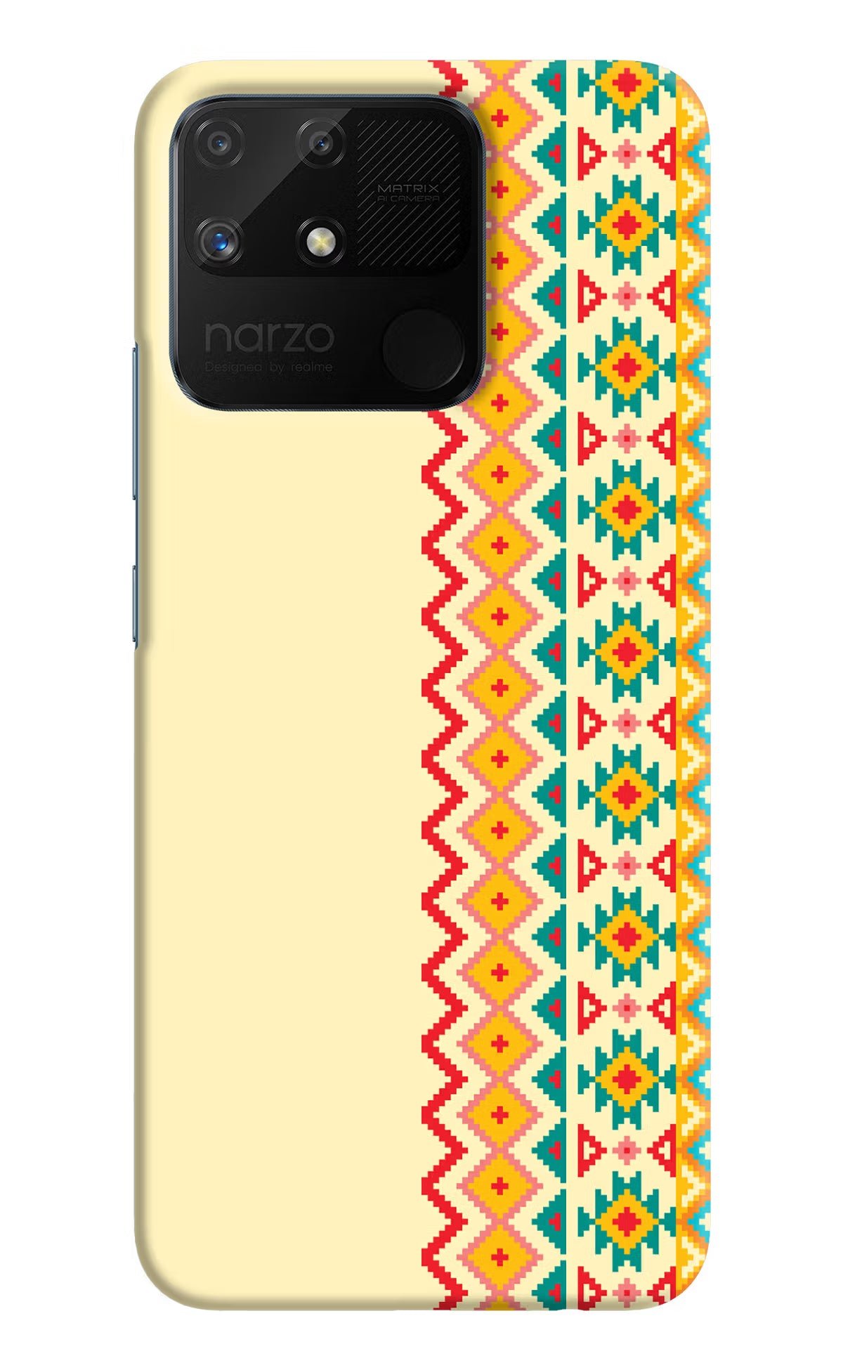 Ethnic Seamless Realme Narzo 50A Back Cover - Ethnic Seamless Realme Narzo 50A Hard Case Back Cover by Casekaro Ethnic Seamless Realme Narzo 50A Hard Case Back Cover by Casekaro