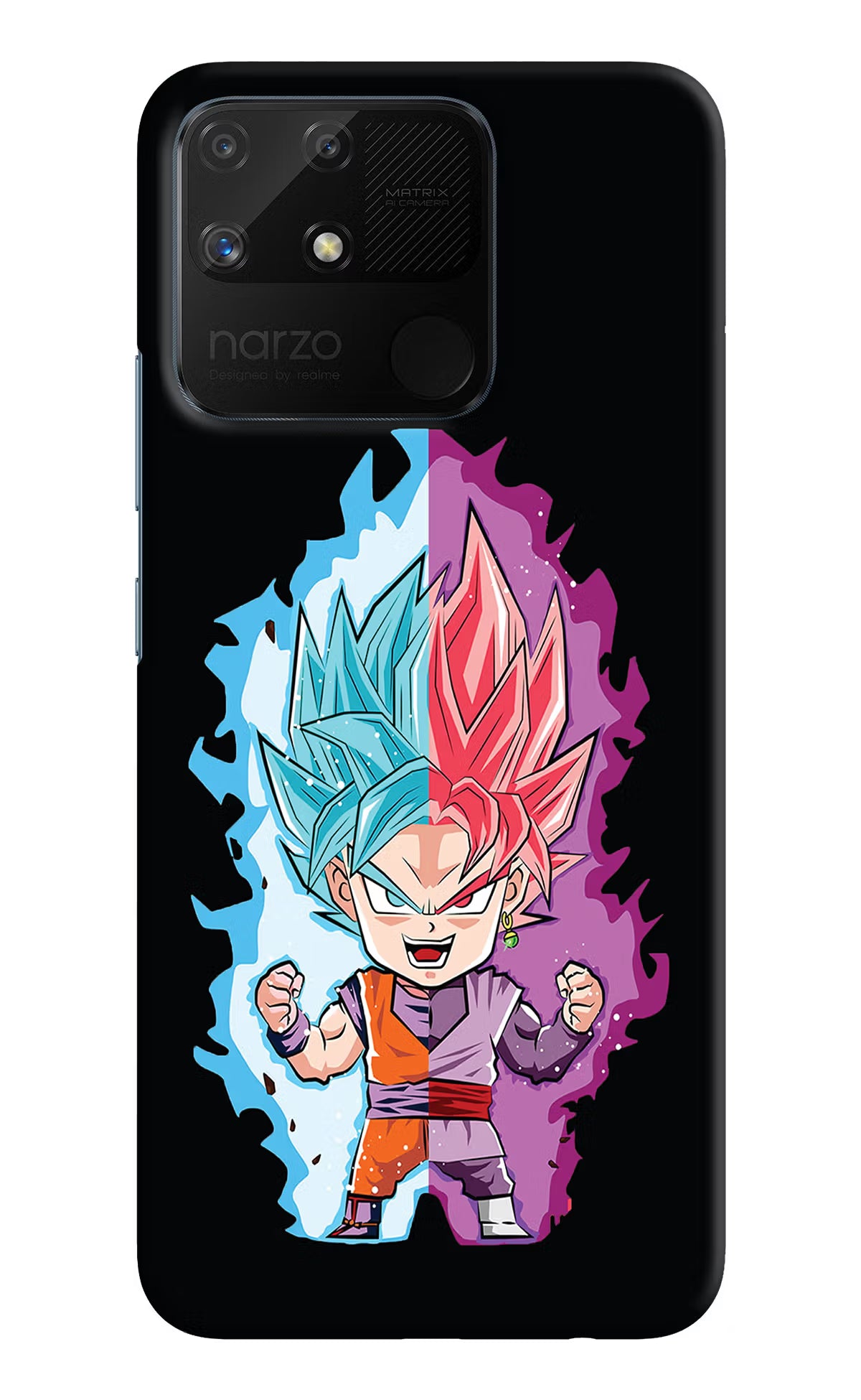 Chota Goku Realme Narzo 50A Back Cover - Chota Goku Realme Narzo 50A Hard Case Back Cover by Casekaro Chota Goku Realme Narzo 50A Hard Case Back Cover by Casekaro