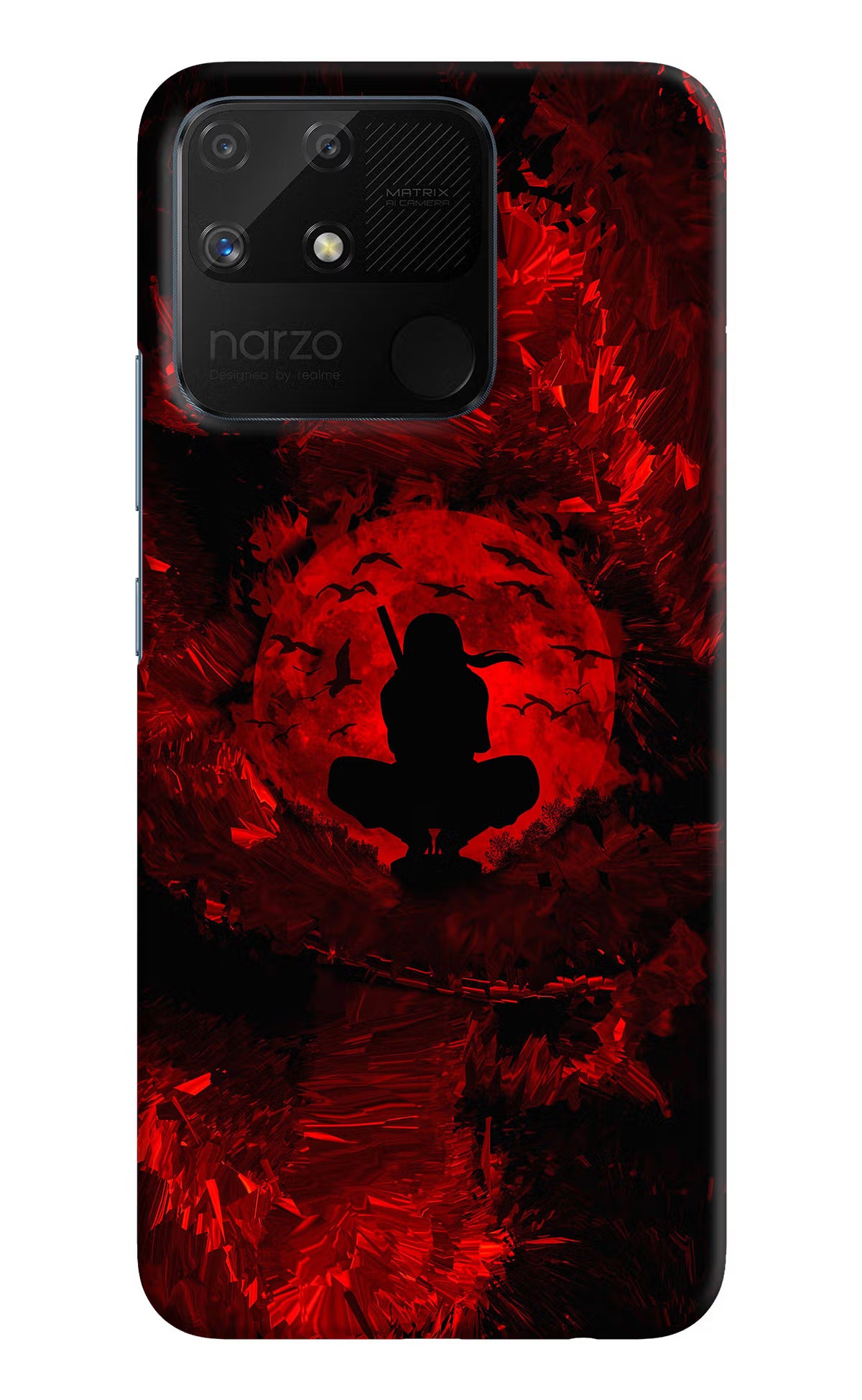 Itachi Uchiha Realme Narzo 50A Back Cover - Itachi Uchiha Realme Narzo 50A Hard Case Back Cover by Casekaro Itachi Uchiha Realme Narzo 50A Hard Case Back Cover by Casekaro
