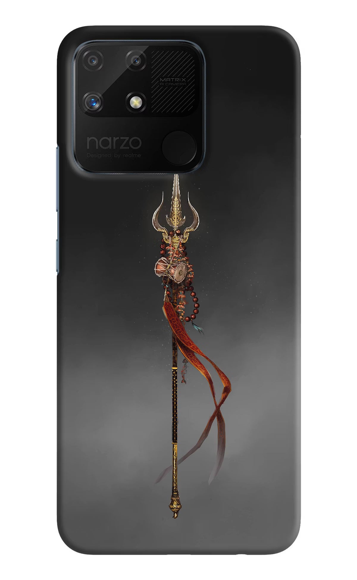Shiv Trishul Realme Narzo 50A Back Cover - Shiv Trishul Realme Narzo 50A Hard Case Back Cover by Casekaro Shiv Trishul Realme Narzo 50A Hard Case Back Cover by Casekaro