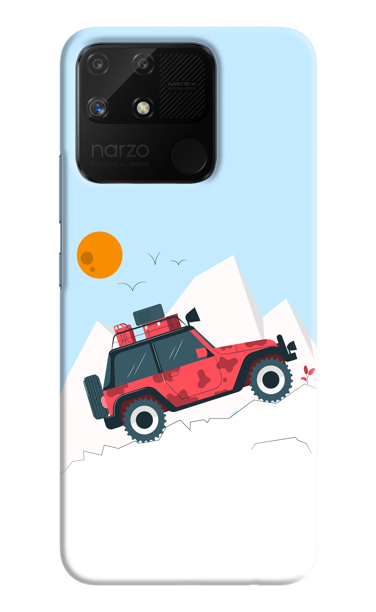 Mountain Trail Beast Realme Narzo 50A Back Cover - Mountain Trail Beast Realme Narzo 50A Hard Case Back Cover by Casekaro Mountain Trail Beast Realme Narzo 50A Hard Case Back Cover by Casekaro