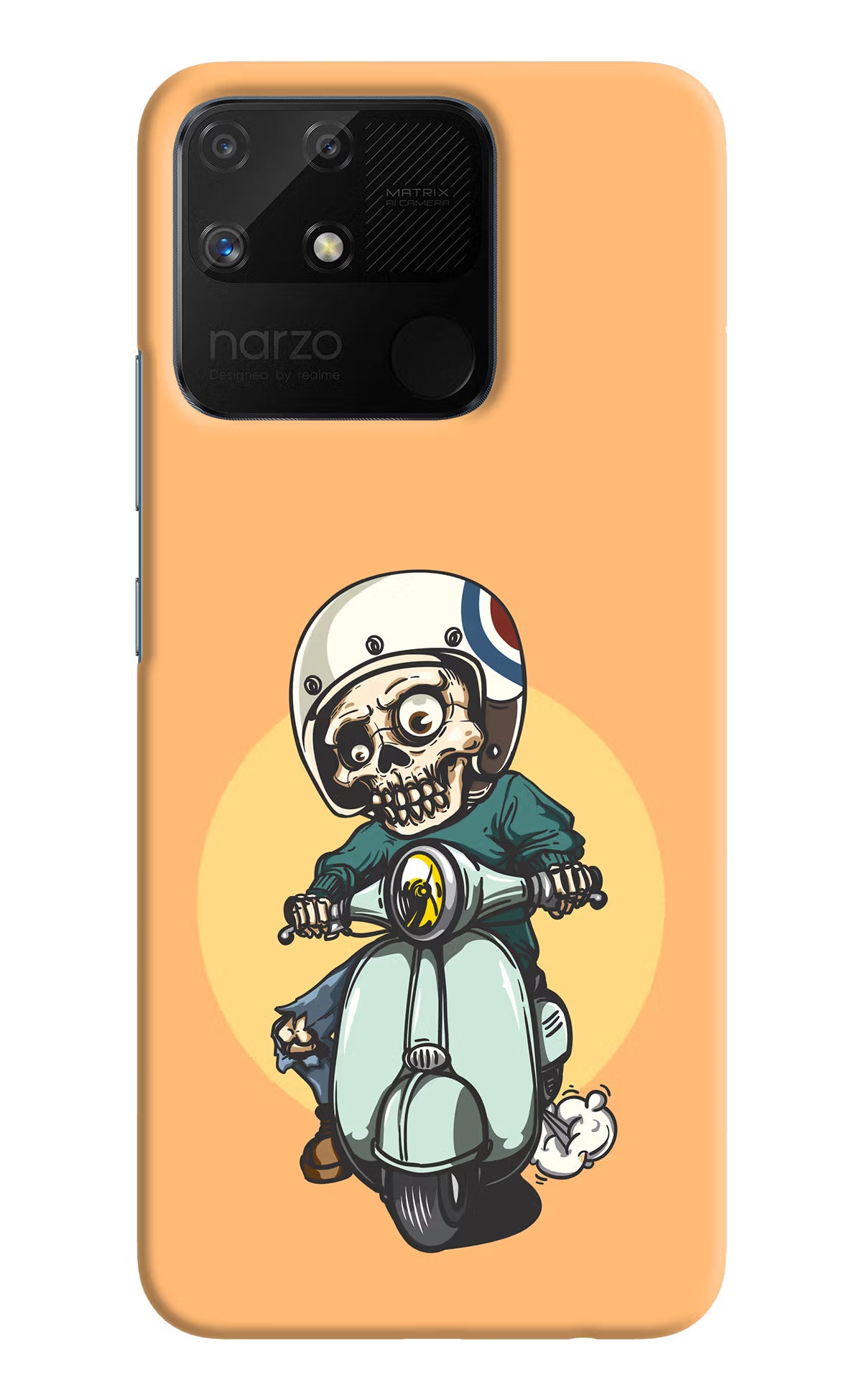 Undead Biker Realme Narzo 50A Back Cover - Undead Biker Realme Narzo 50A Hard Case Back Cover by Casekaro Undead Biker Realme Narzo 50A Hard Case Back Cover by Casekaro
