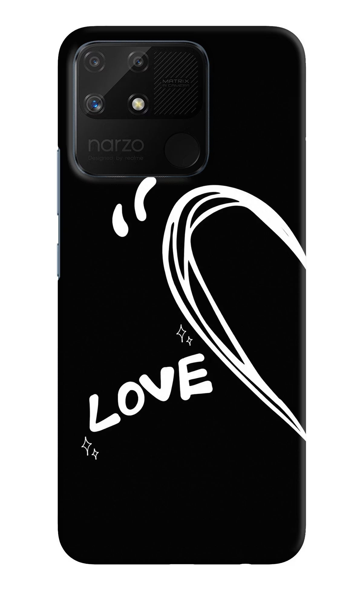 Love Line Realme Narzo 50A Back Cover - Love Line Realme Narzo 50A Back Cover Love Line Realme Narzo 50A Back Cover